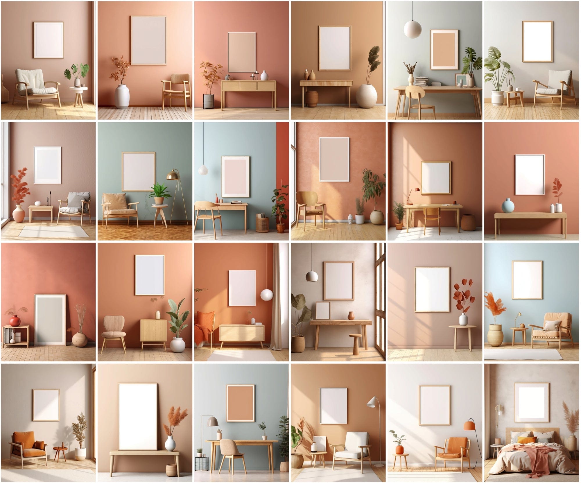 320 Scandinavian Frame Mockups Bundle - Professional Wall Art Mockups Digital Download Sumobundle