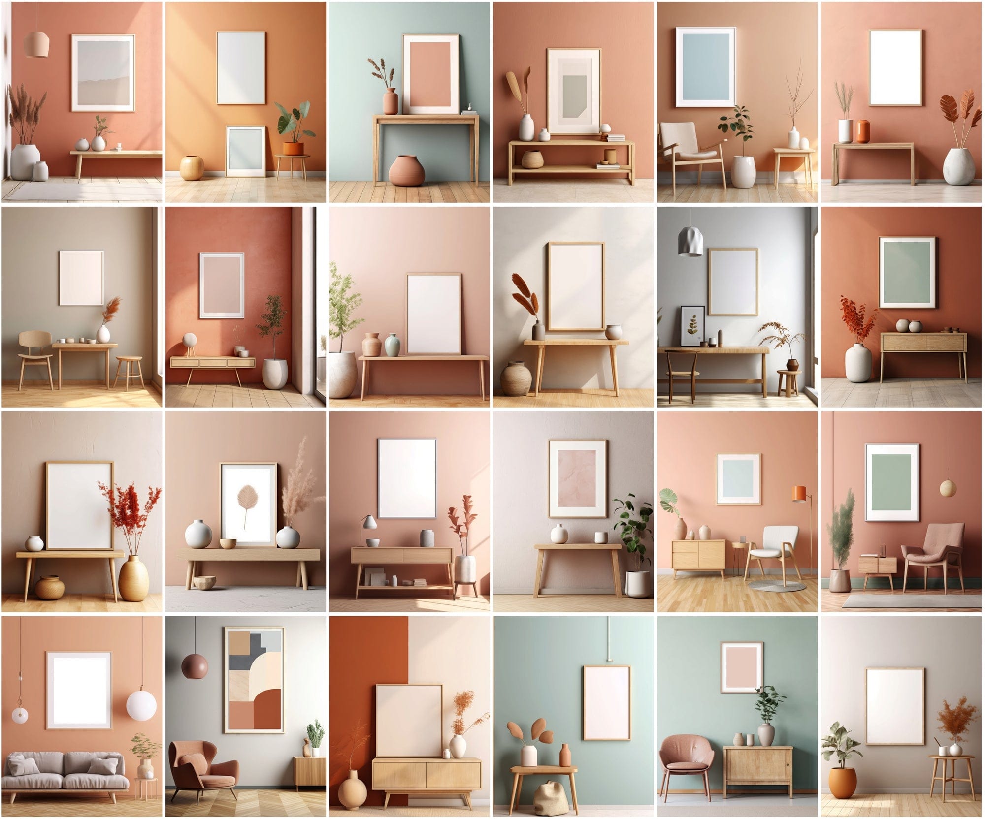 320 Scandinavian Frame Mockups Bundle - Professional Wall Art Mockups Digital Download Sumobundle