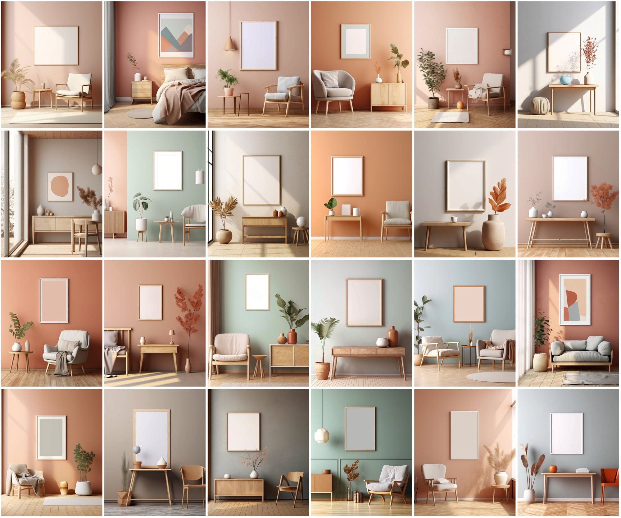 320 Scandinavian Frame Mockups Bundle - Professional Wall Art Mockups Digital Download Sumobundle