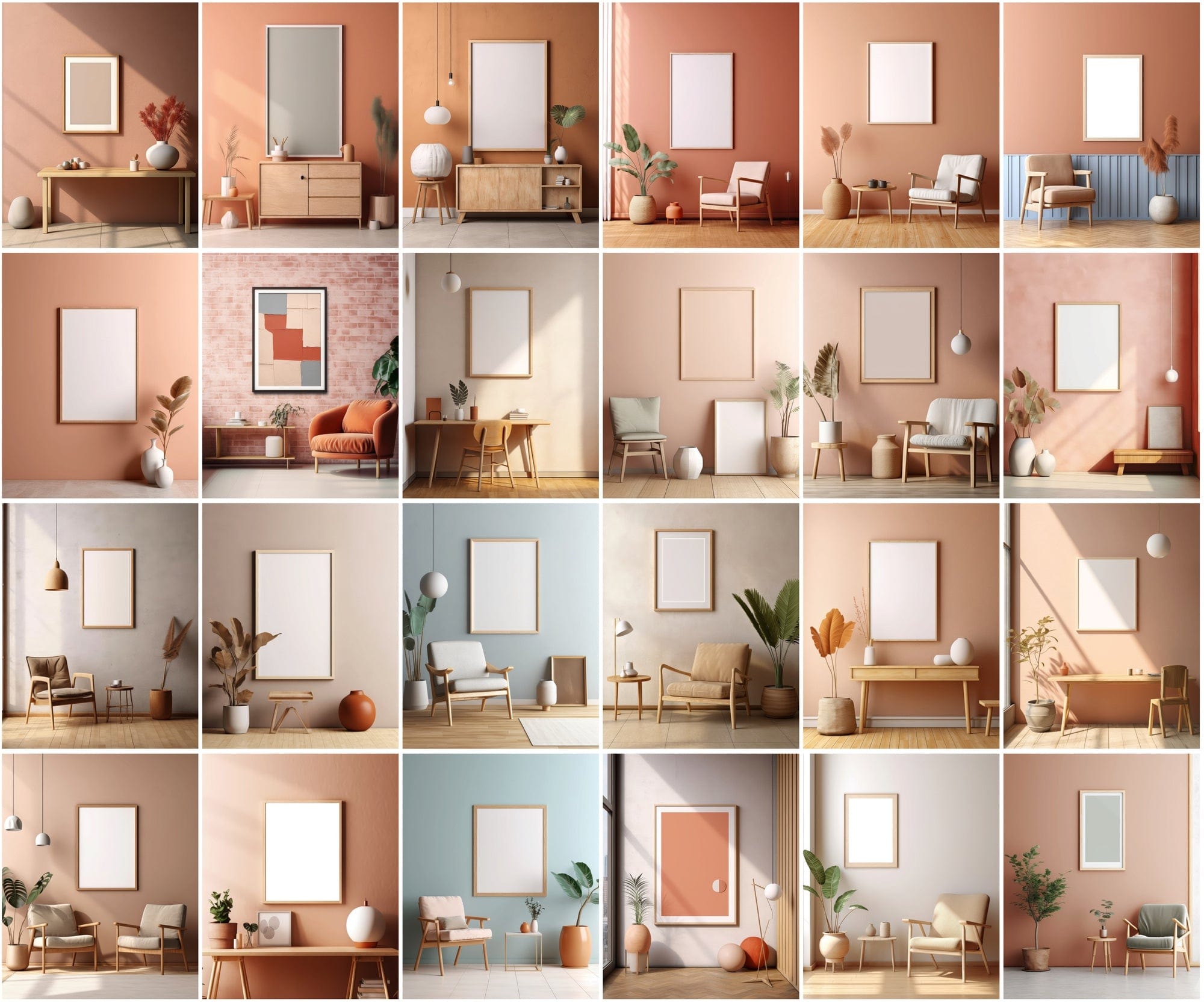 320 Scandinavian Frame Mockups Bundle - Professional Wall Art Mockups Digital Download Sumobundle