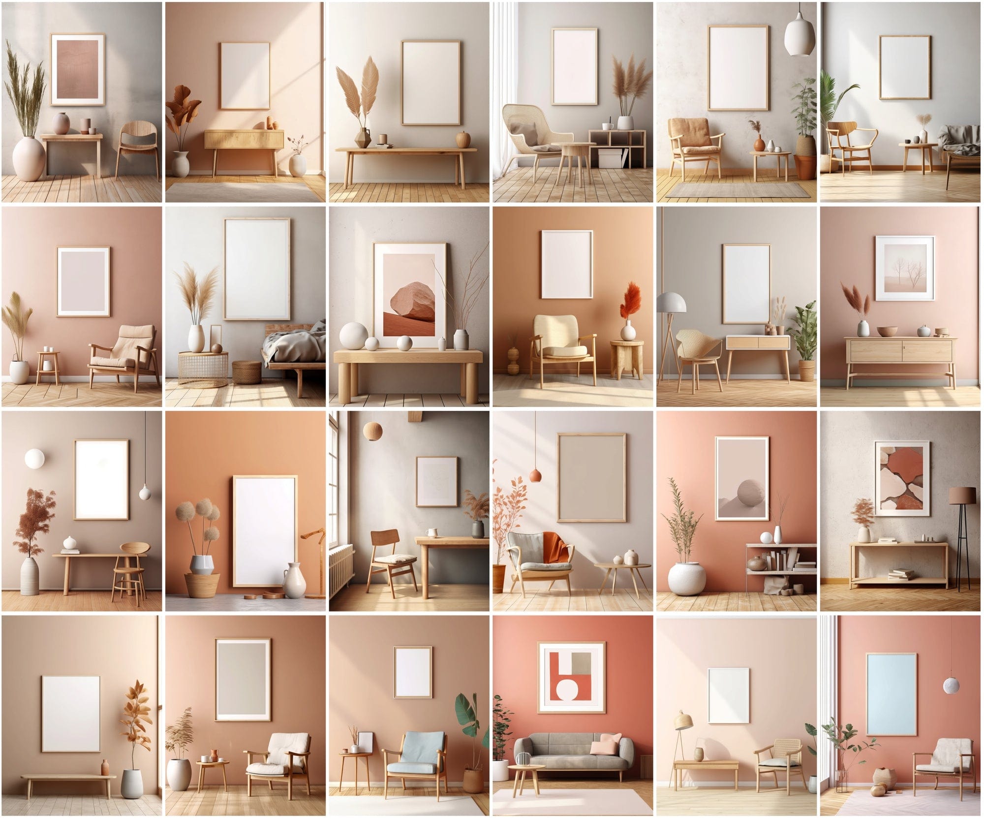 320 Scandinavian Frame Mockups Bundle - Professional Wall Art Mockups Digital Download Sumobundle