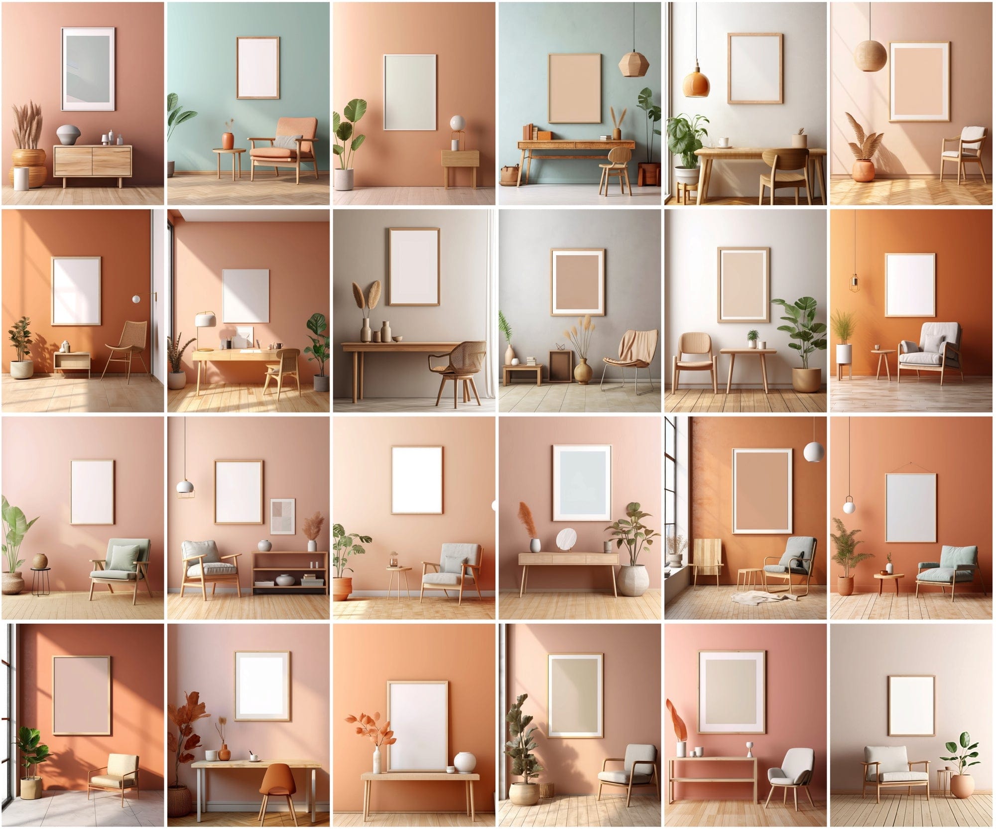 320 Scandinavian Frame Mockups Bundle - Professional Wall Art Mockups Digital Download Sumobundle