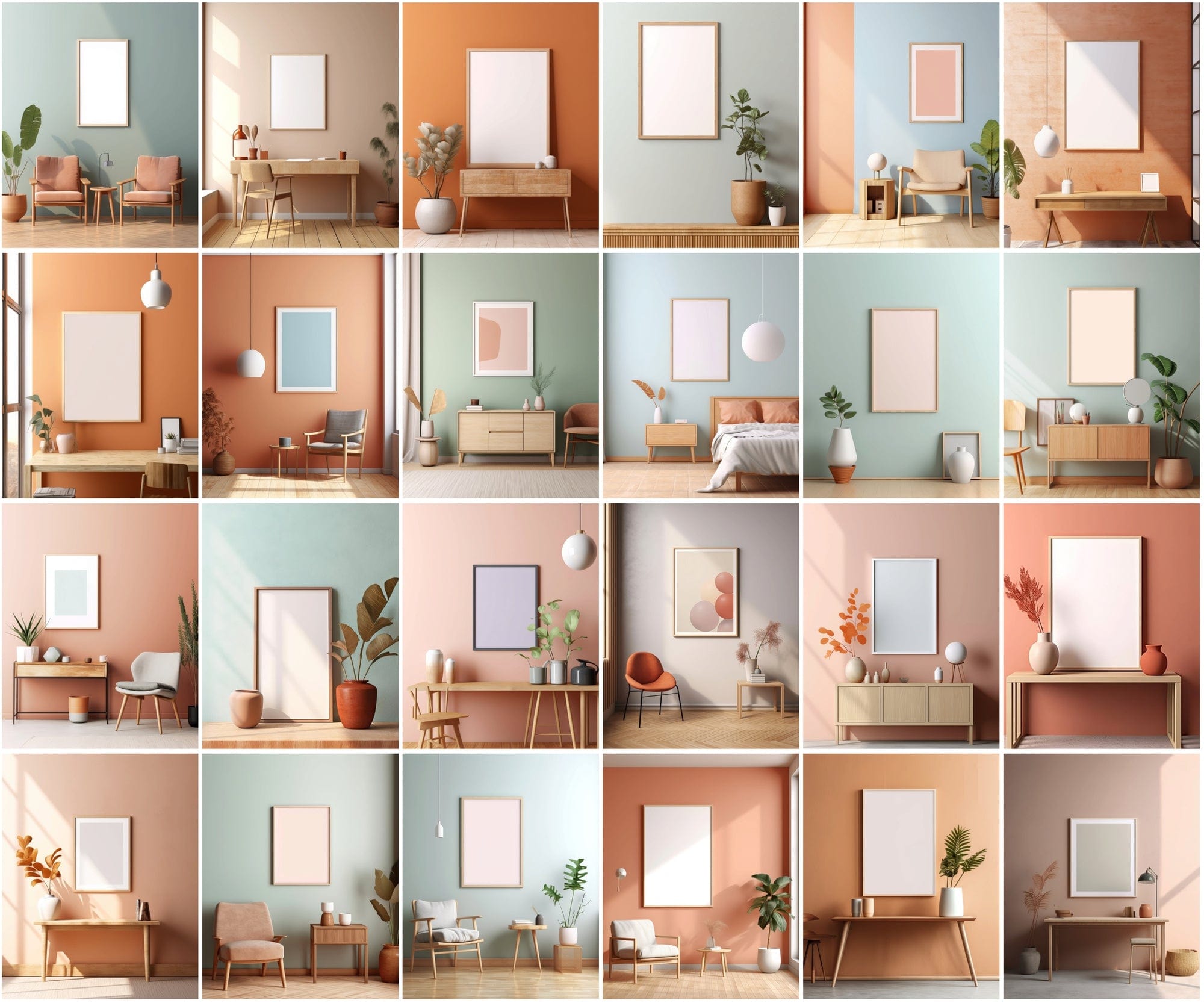 320 Scandinavian Frame Mockups Bundle - Professional Wall Art Mockups Digital Download Sumobundle