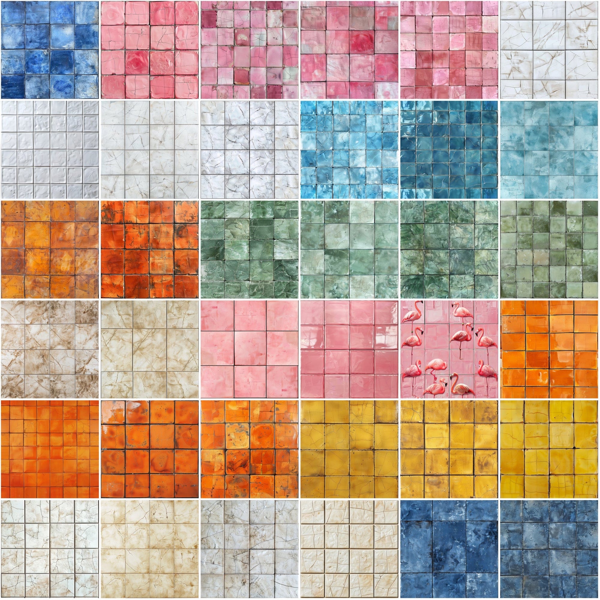 330 Ceramic Tile Seamless Patterns Bundle - High-Resolution JPG, Photoshop PAT - Commercial License Included Digital Download Sumobundle