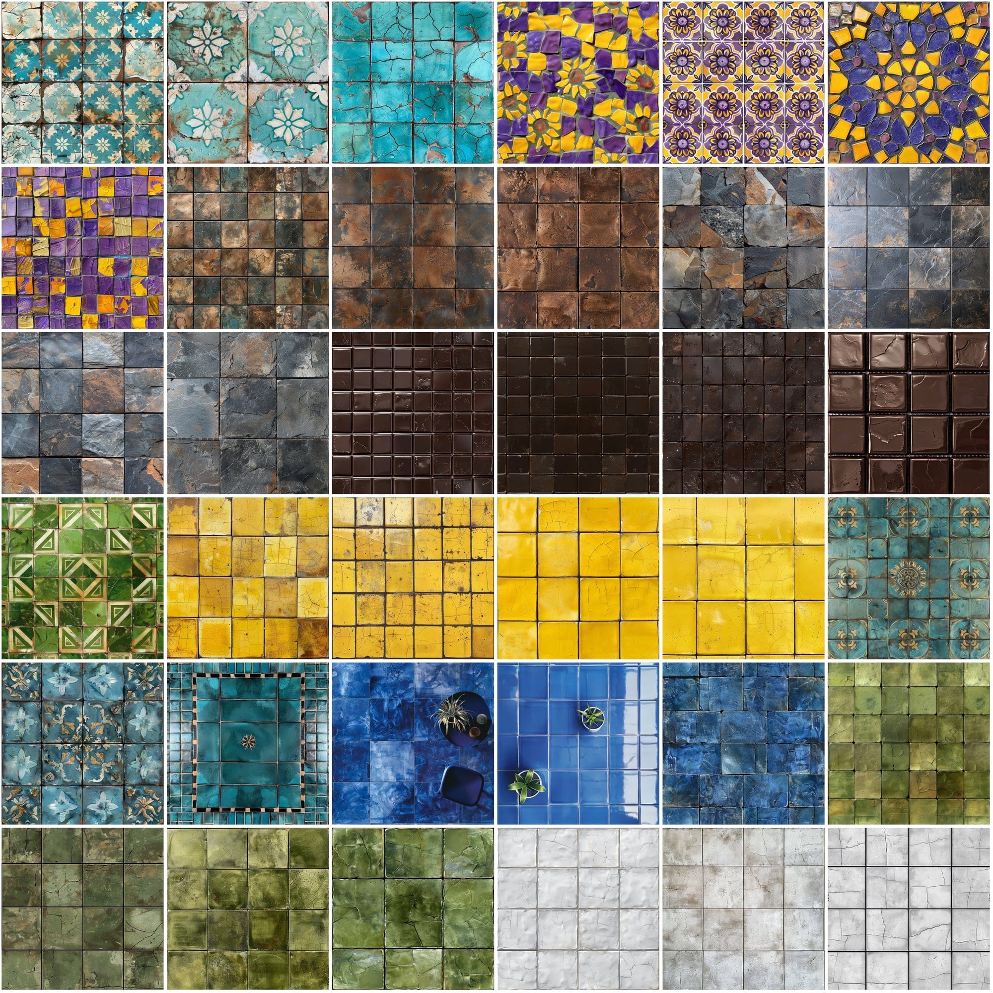 330 Ceramic Tile Seamless Patterns Bundle - High-Resolution JPG, Photoshop PAT - Commercial License Included Digital Download Sumobundle