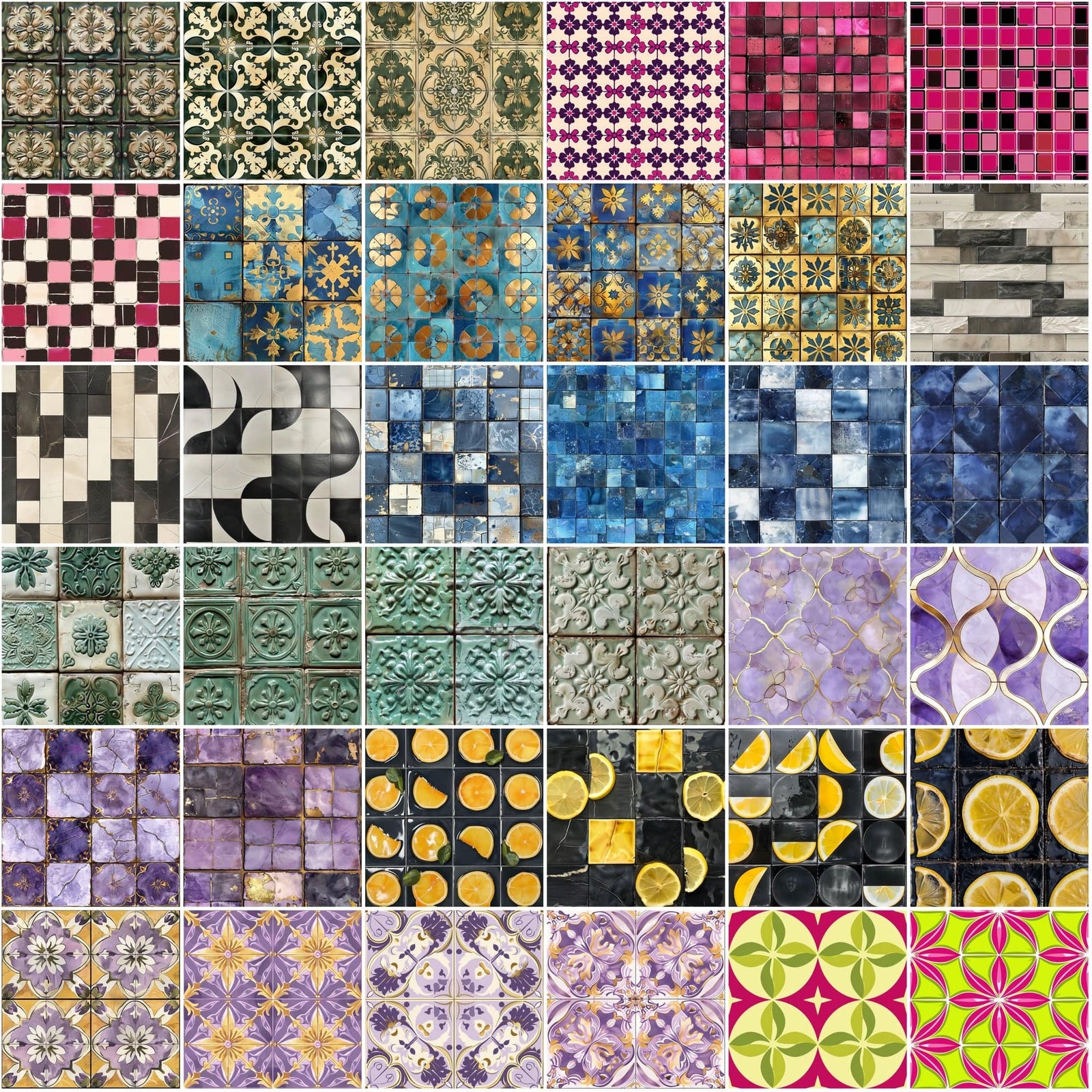 330 Ceramic Tile Seamless Patterns Bundle - High-Resolution JPG, Photo