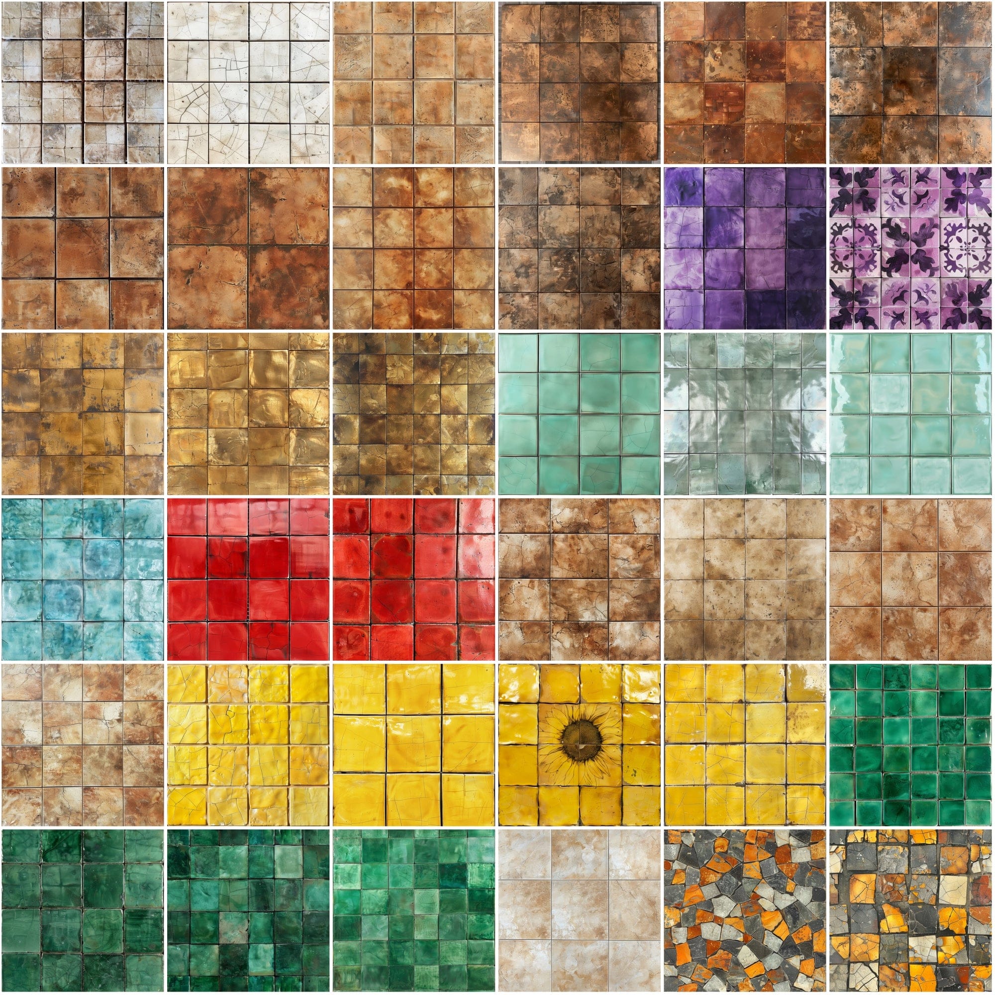 330 Ceramic Tile Seamless Patterns Bundle - High-Resolution JPG, Photoshop PAT - Commercial License Included Digital Download Sumobundle