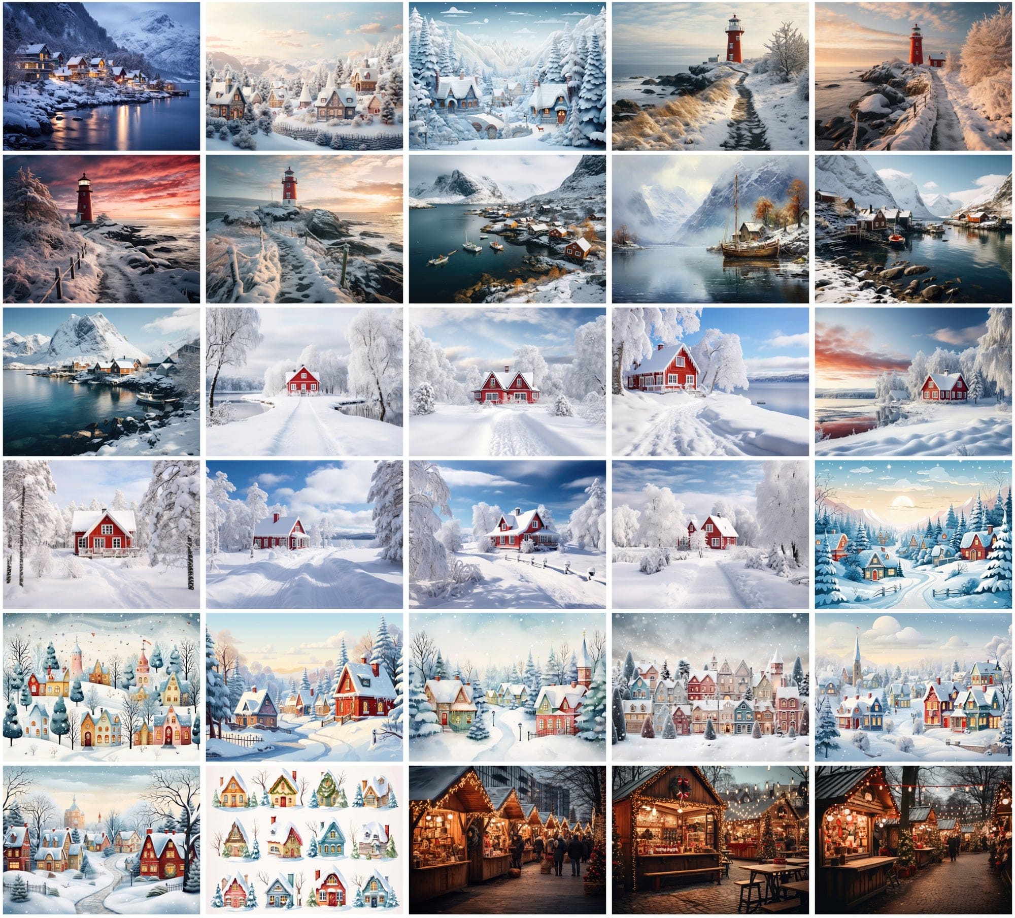 350 Scandinavian Winter & Christmas Images Sumobundle