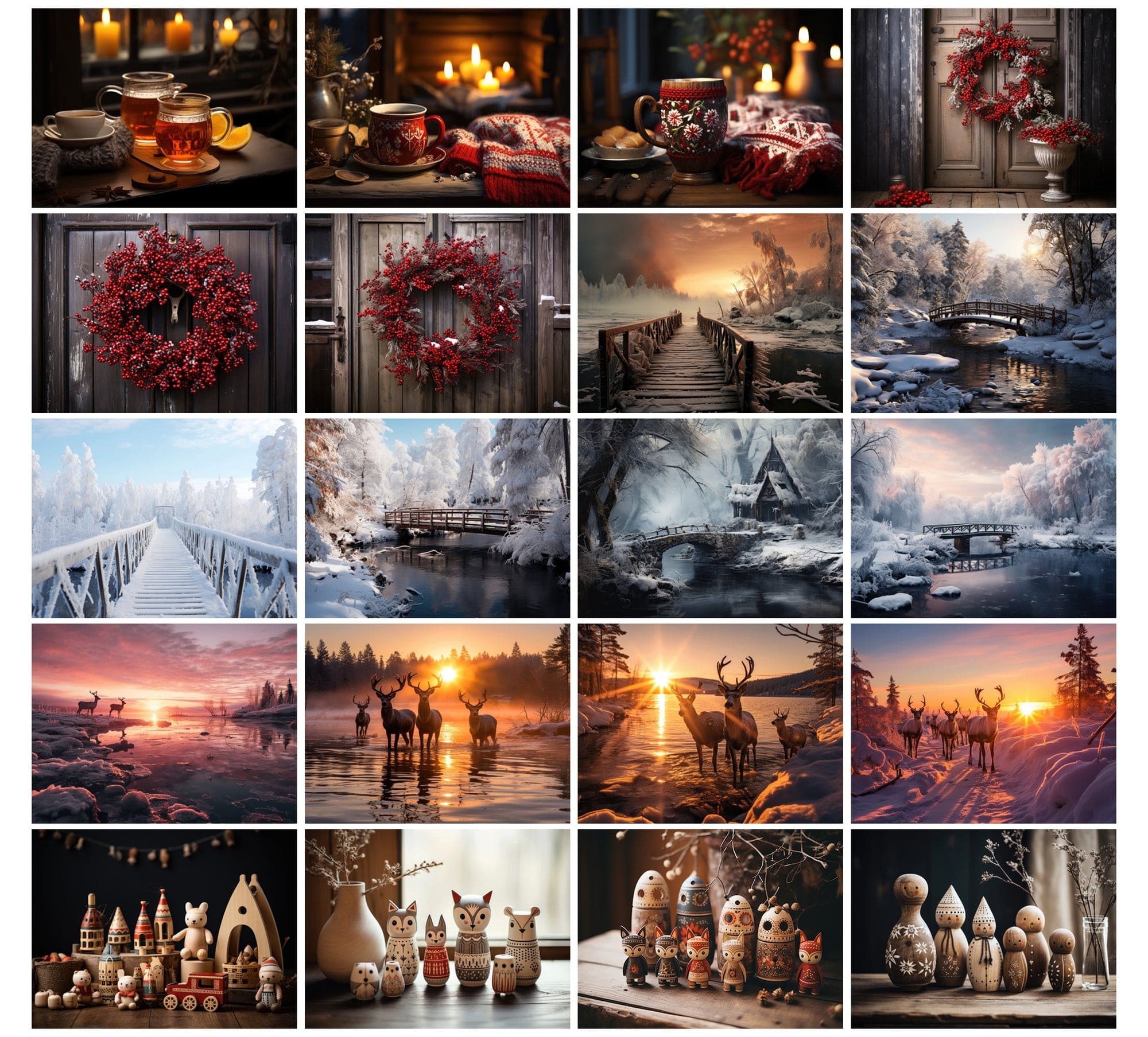 350 Scandinavian Winter & Christmas Images Sumobundle