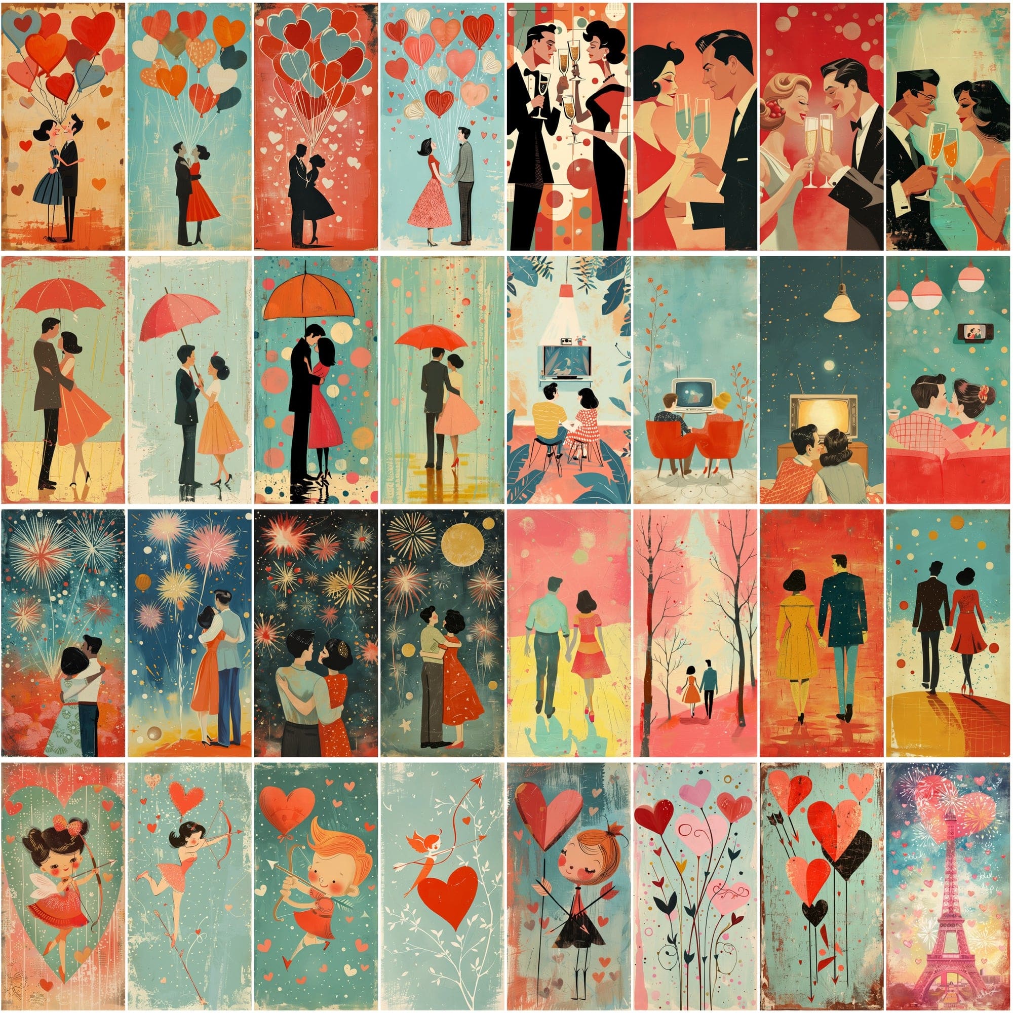 380 Unique, Hard-to-Find Retro Love Posters Digital Download Sumobundle