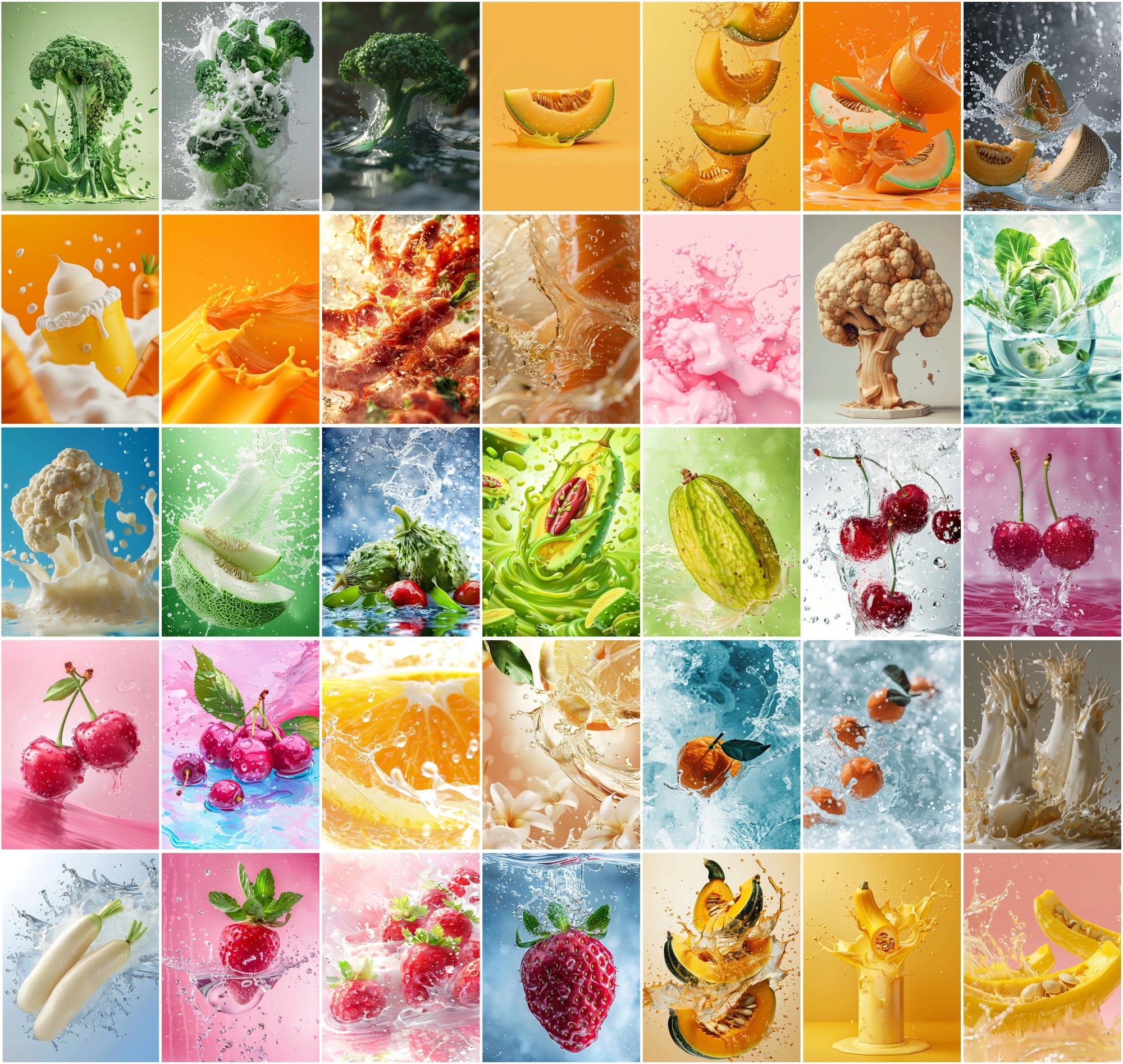 384 Bright Fruit and Vegetable Images - High Definition for Commercial Use Digital Download Sumobundle