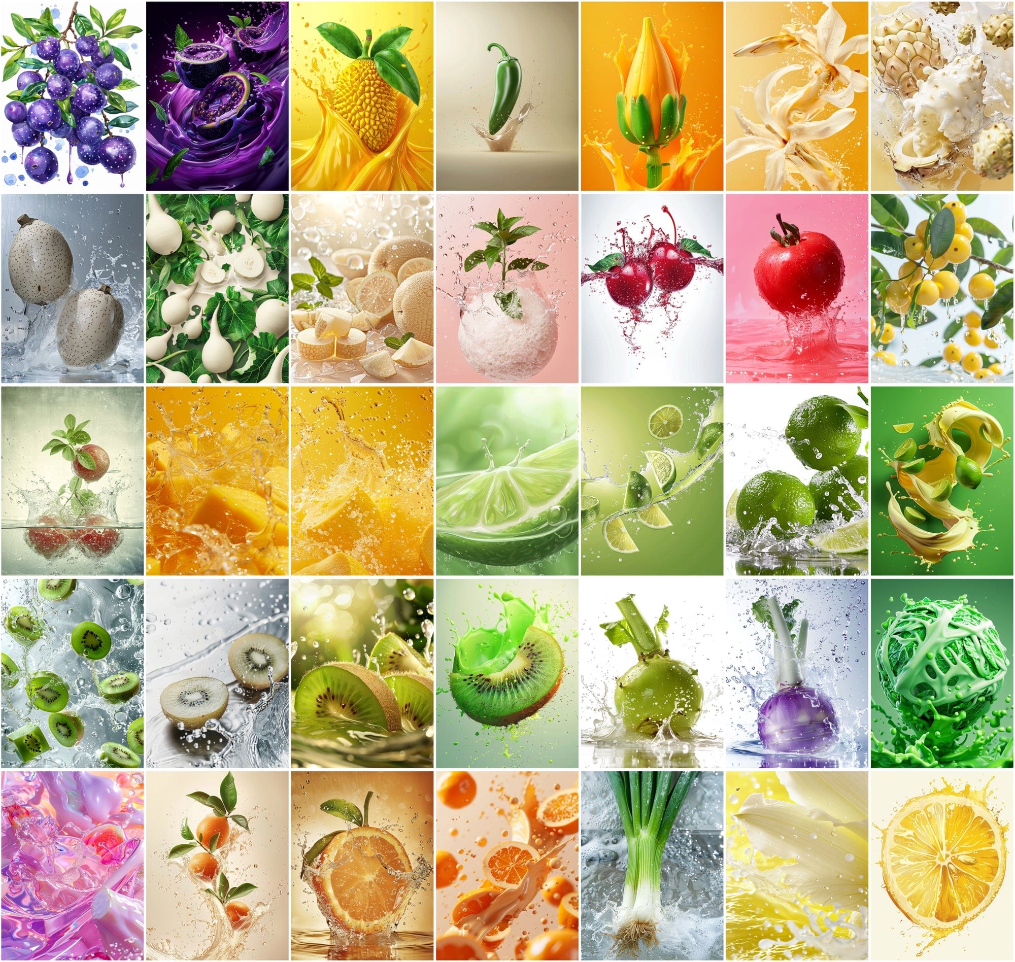 384 Bright Fruit and Vegetable Images - High Definition for Commercial Use Digital Download Sumobundle