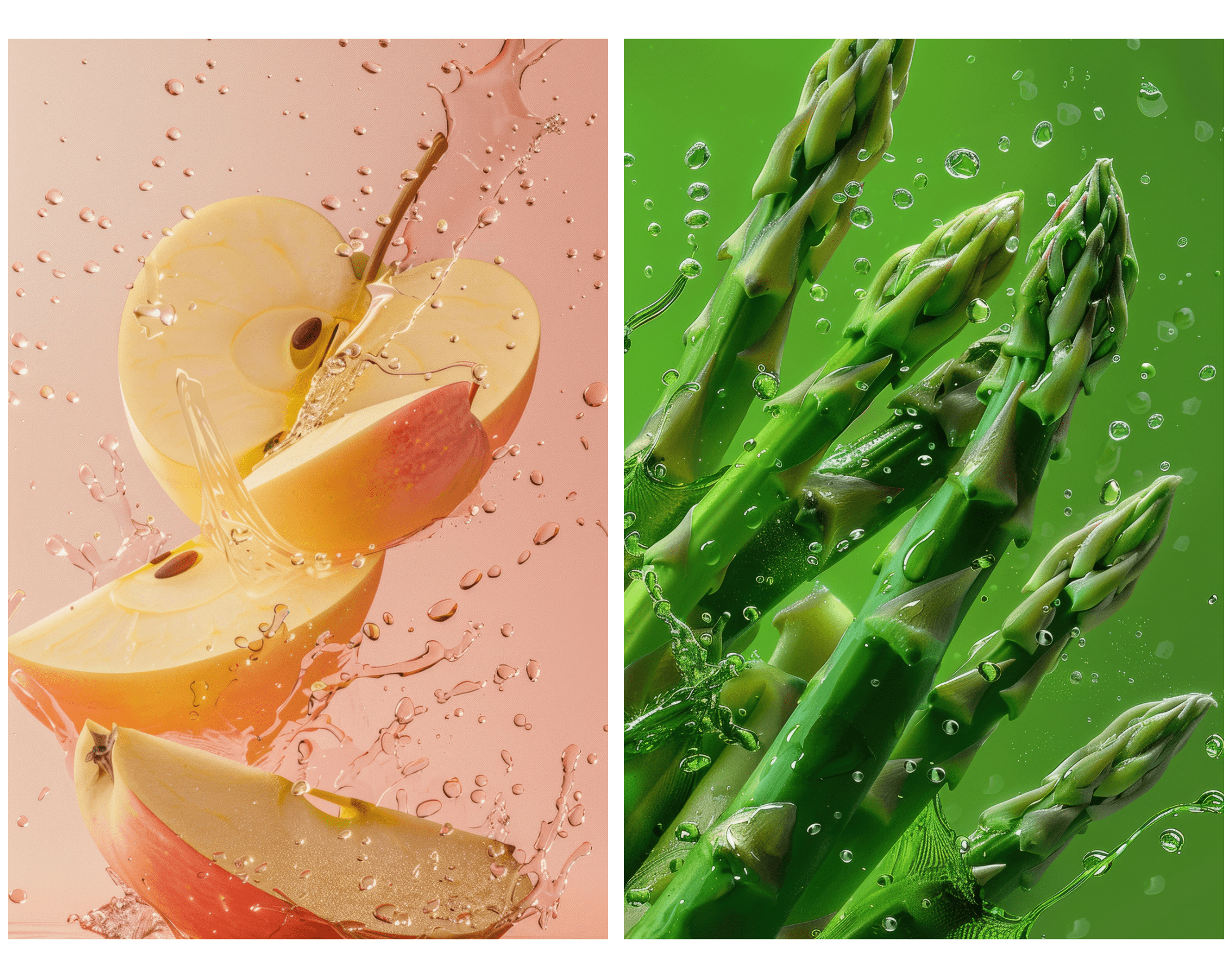 400 High-Resolution Fruit & Vegetable Images with Water Splashes Digital Download Sumobundle