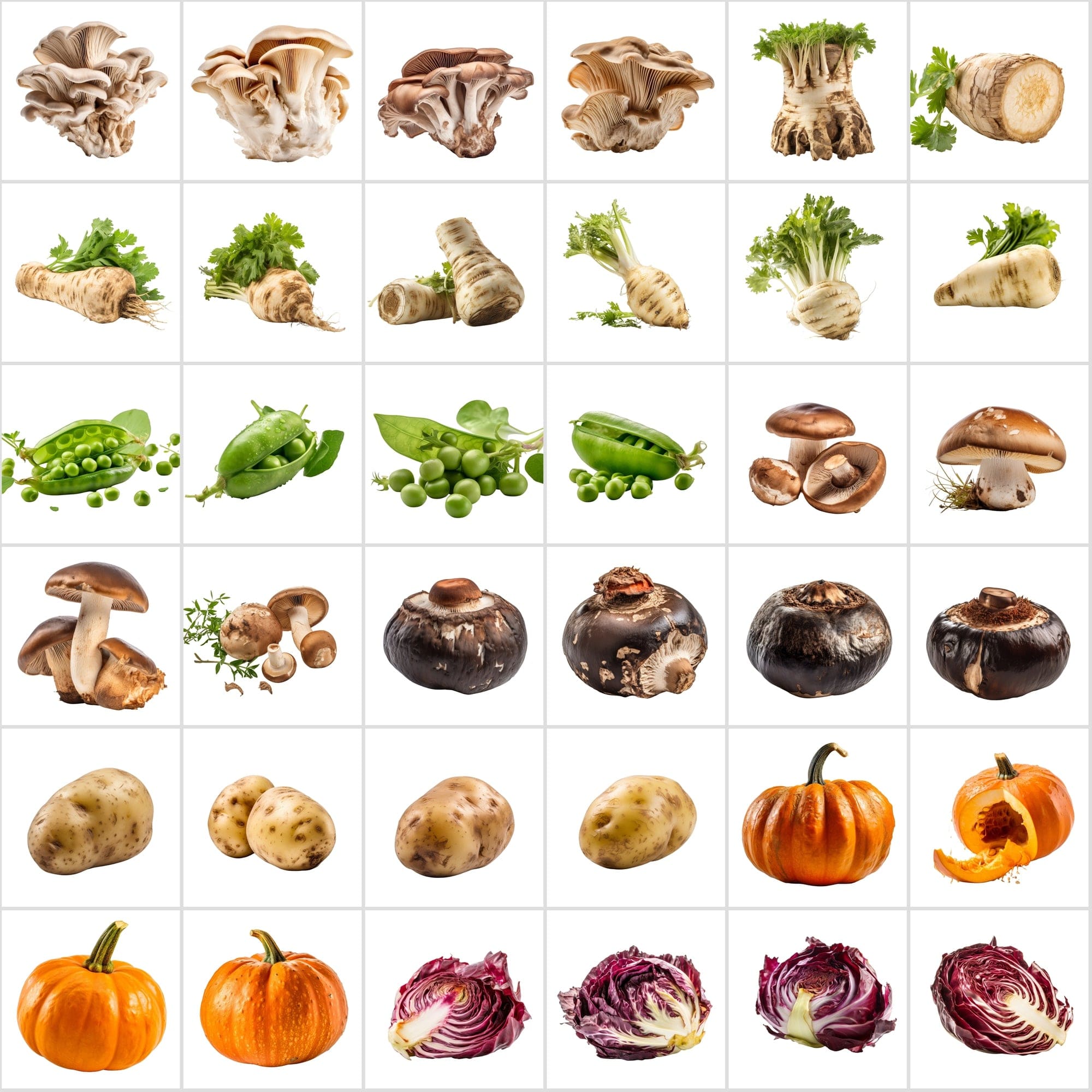 400 Isolated Vegetable Images with Transparent Background Digital Download Sumobundle