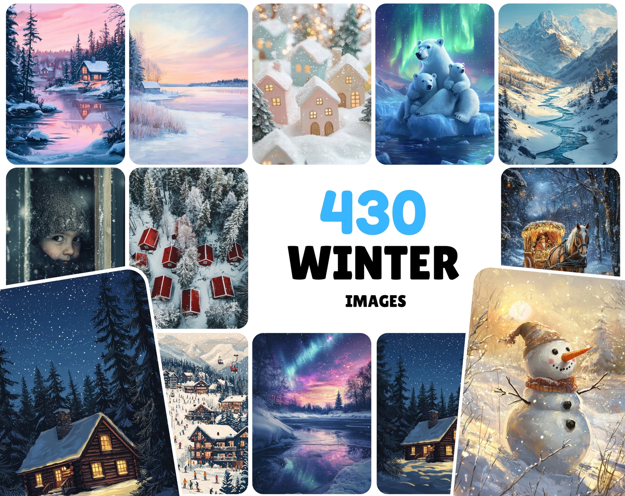 430 Winter Postcard & Scene Images