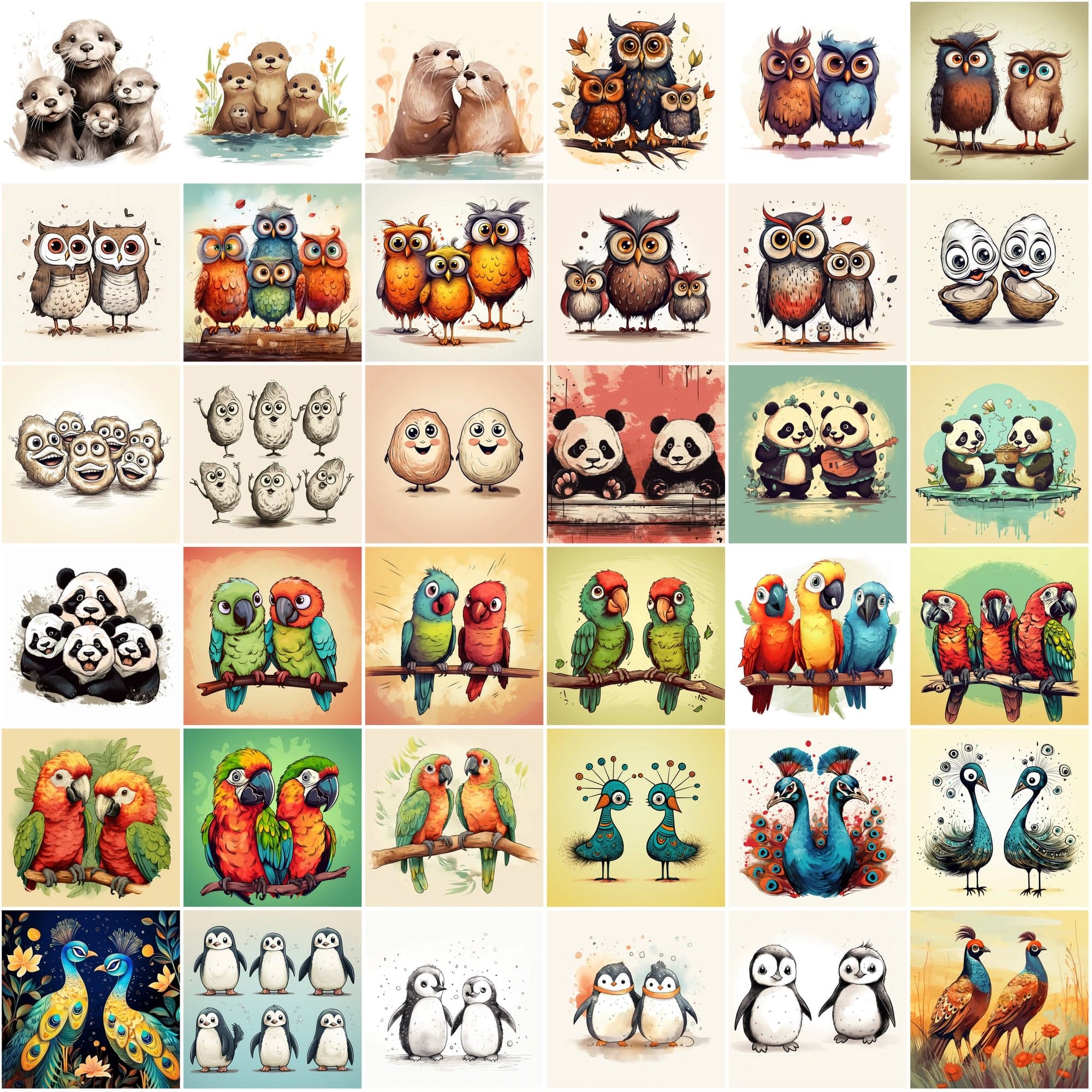 440 Vintage Animal Illustrations Bundle - Funny & Cute Digital Art with Commercial License, Digital Download Sumobundle