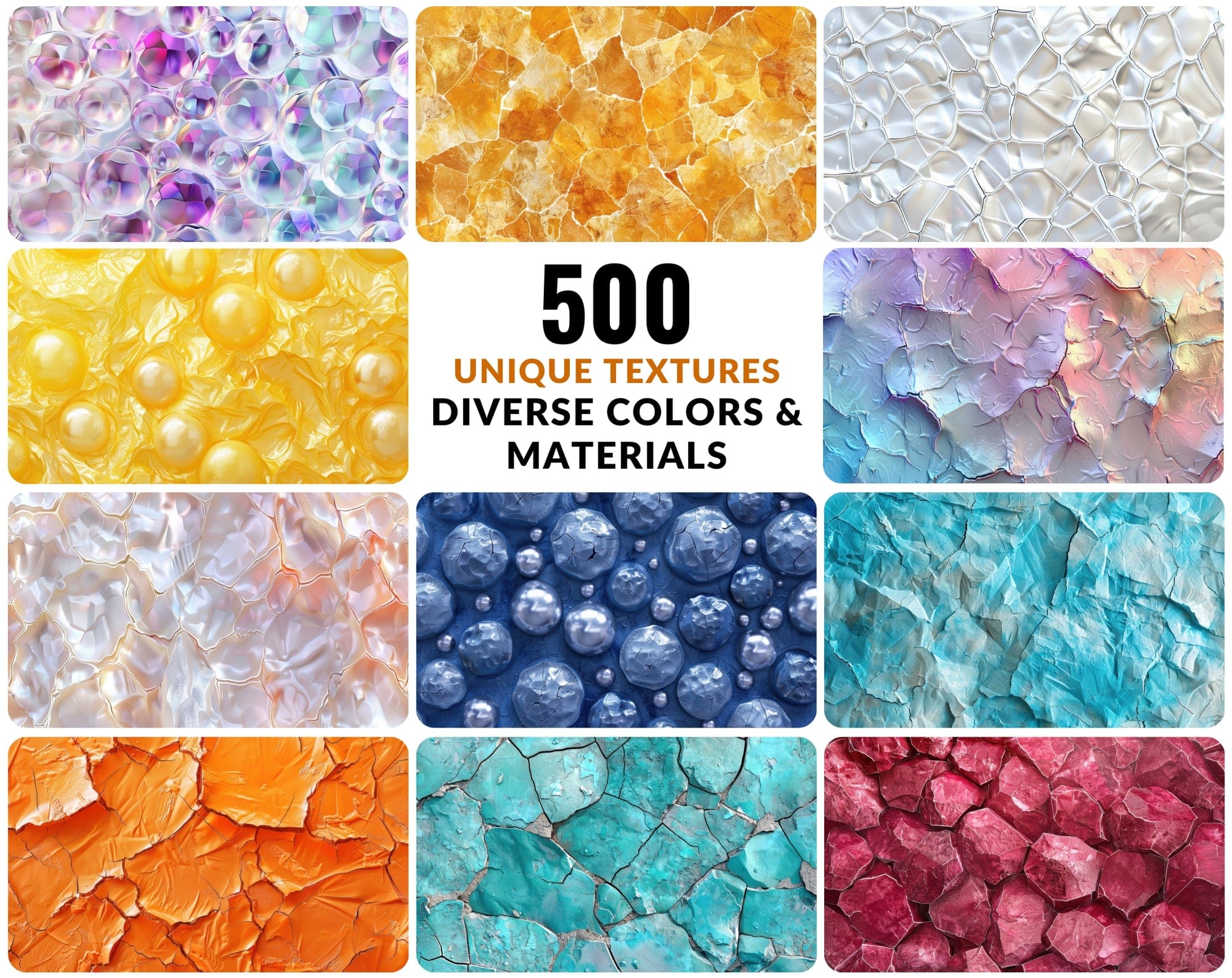500 Diverse Textures - Satin & Pearl Look | Commercial License Included Digital Download Sumobundle