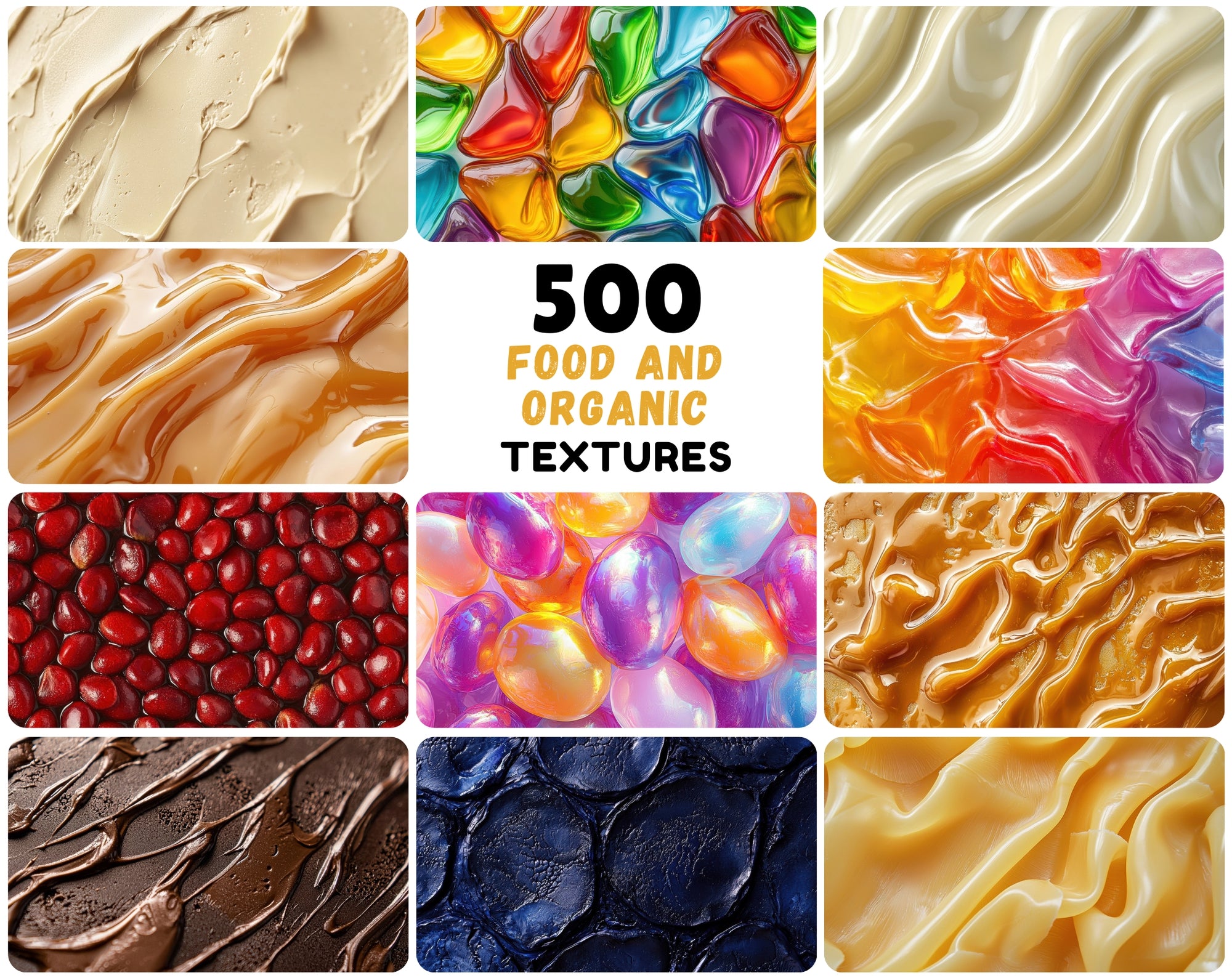 500 Food and Organic Material Textures