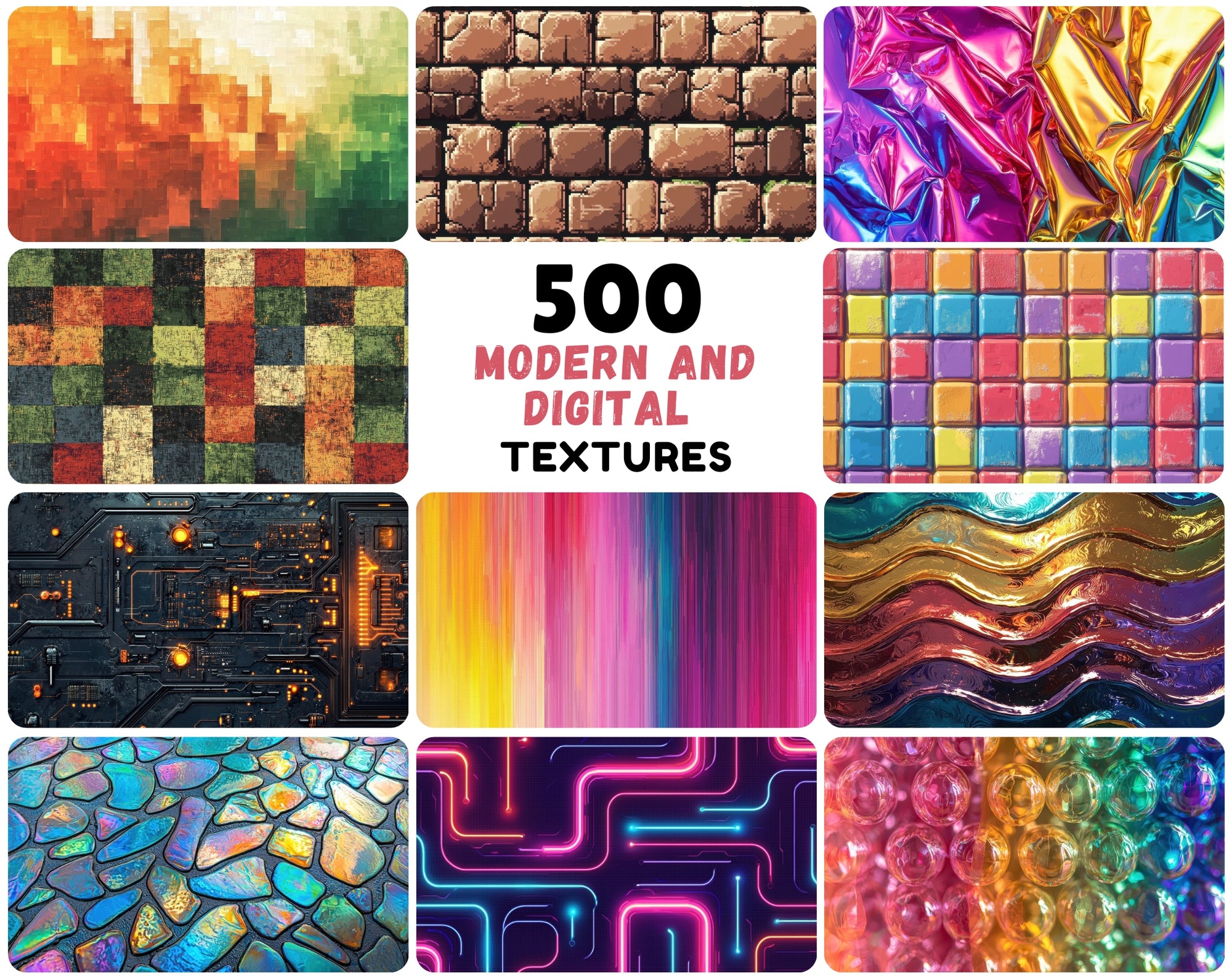 500 Modern and Digital Textures