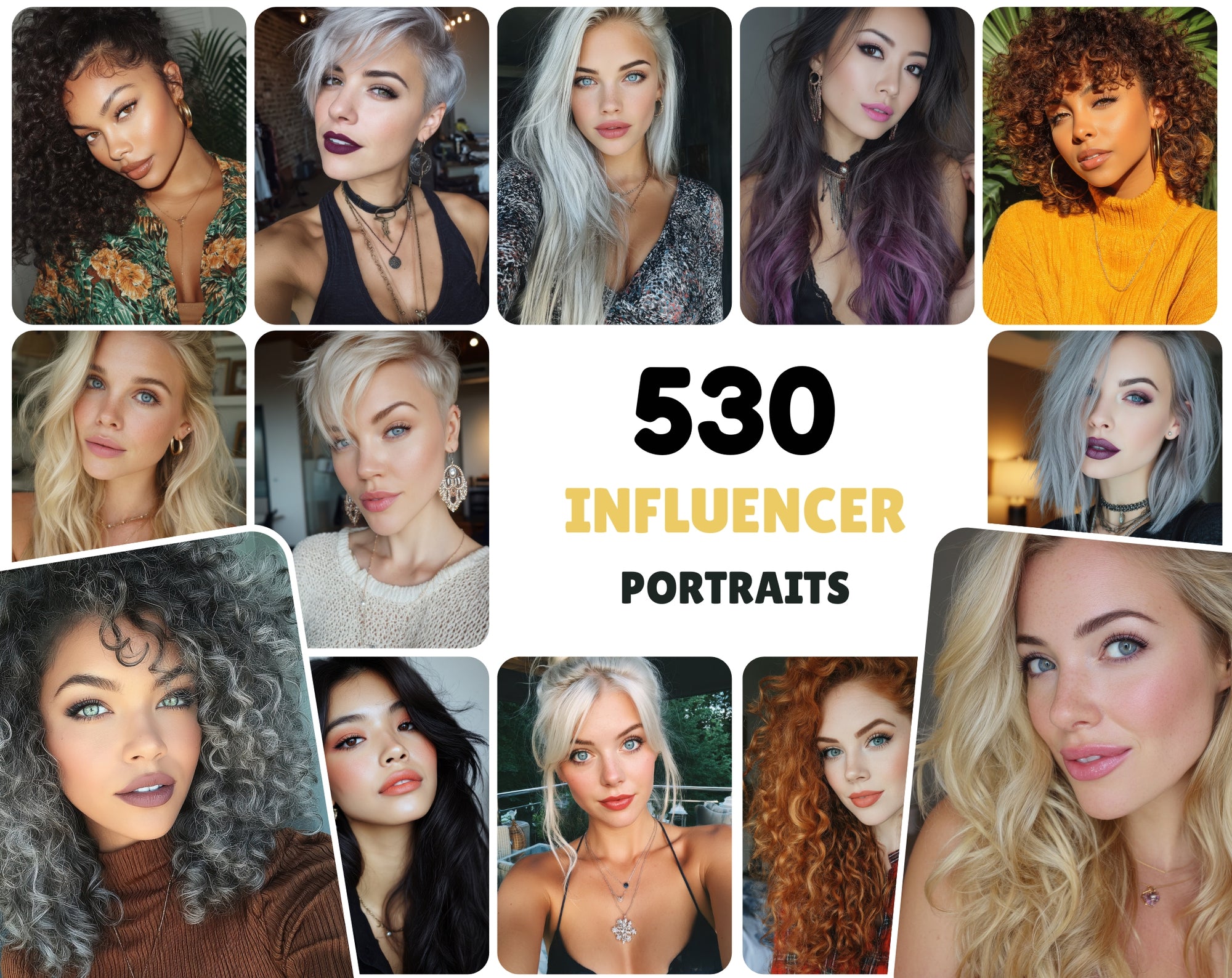 530 Influencer Aesthetic Portraits