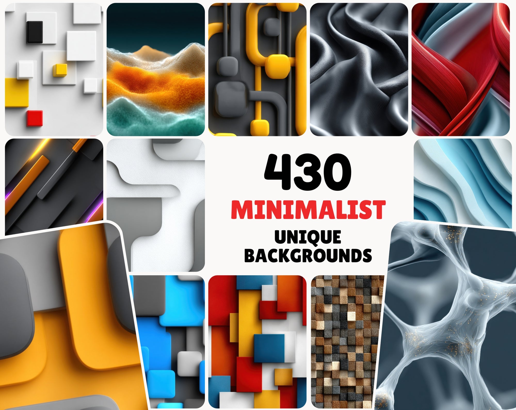 550 Minimalist Backgrounds – High-Res JPGs for Modern Design Projects