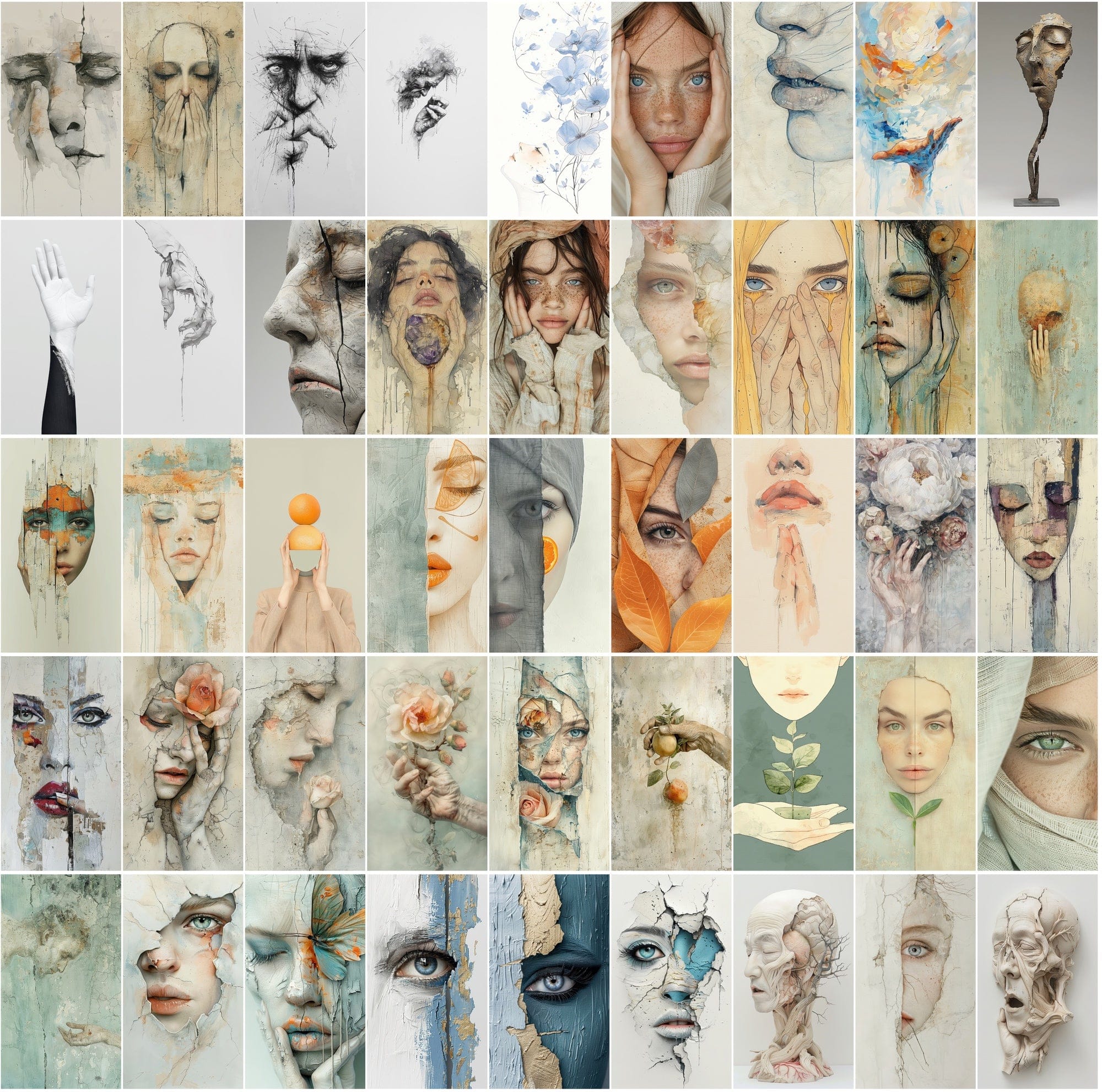 570 Conceptual Face & Hand Images with Commercial License Digital Download Sumobundle