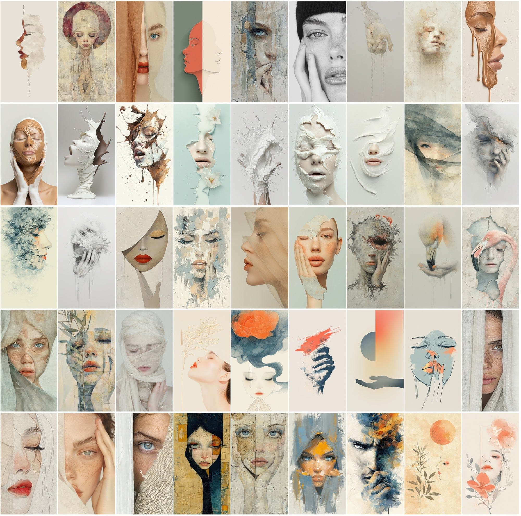 570 Conceptual Face & Hand Images with Commercial License Digital Download Sumobundle