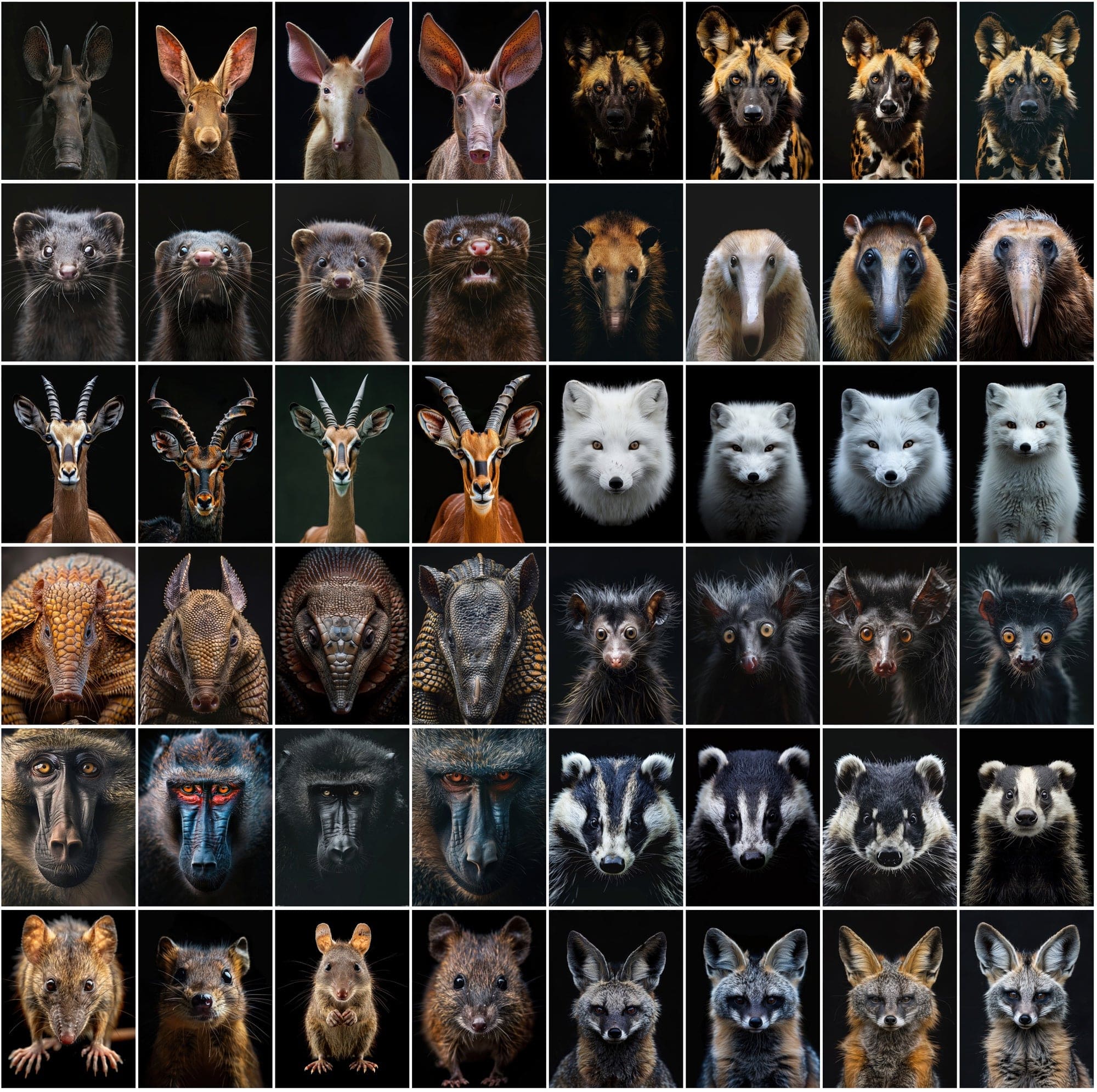 580 Animal Images Over Black Background - Commercial License Included Digital Download Sumobundle