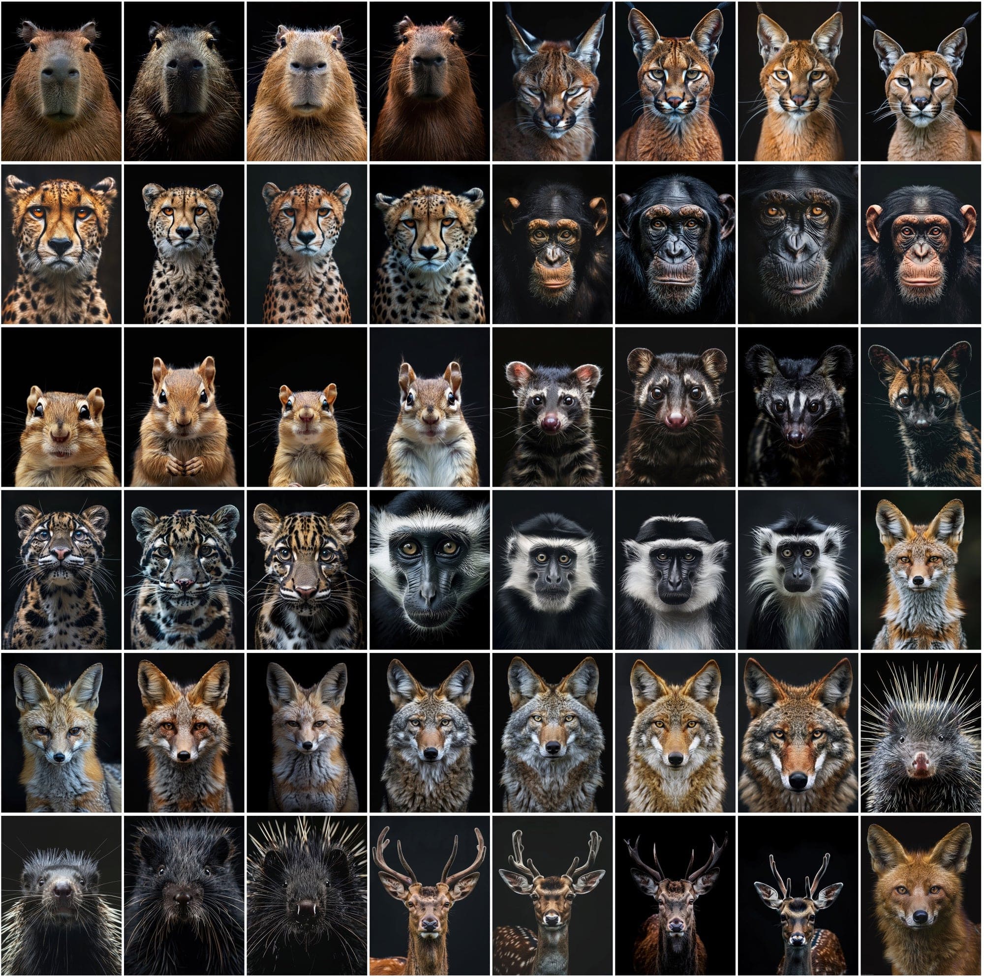 580 Animal Images Over Black Background - Commercial License Included Digital Download Sumobundle