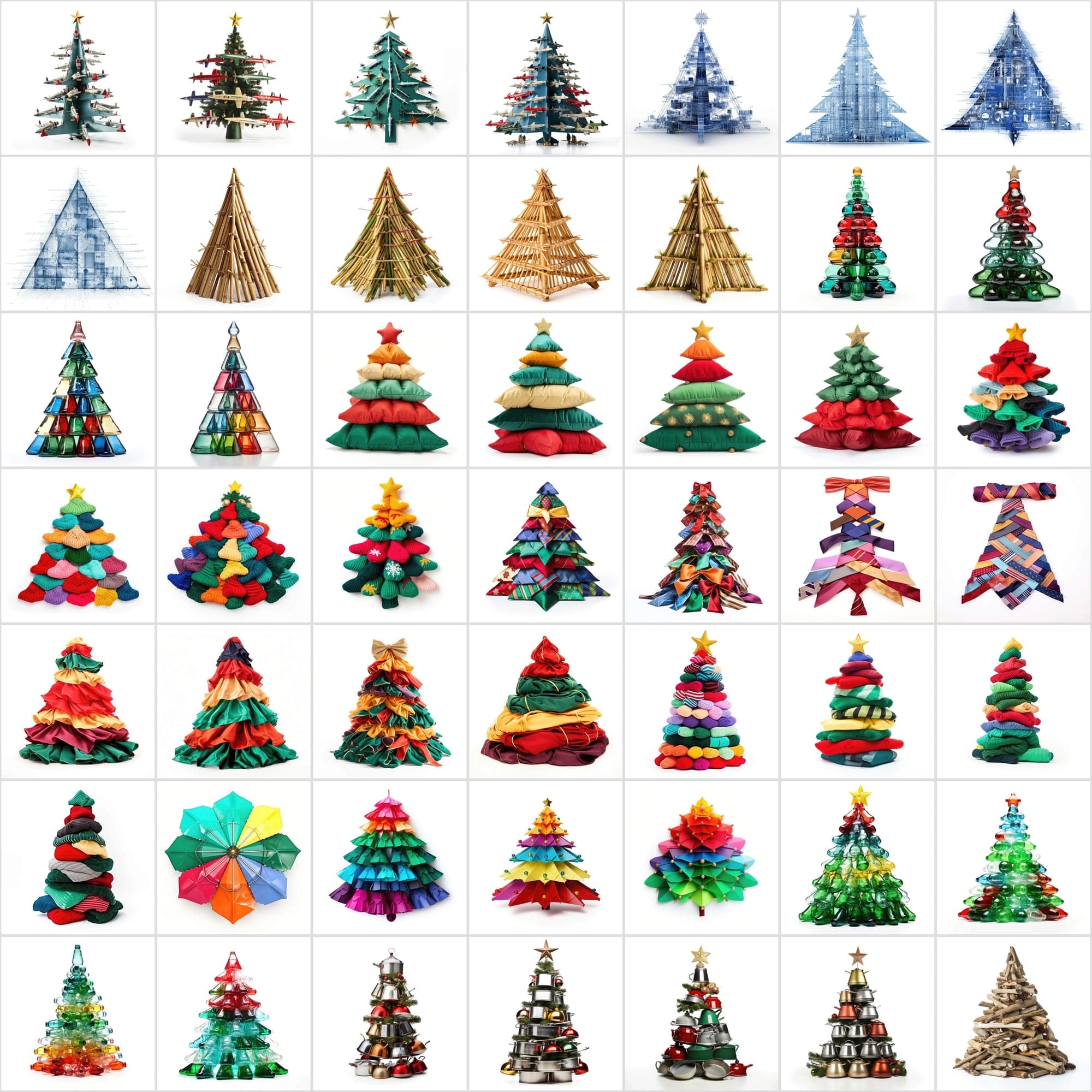 590 Unique Conceptual Christmas Tree Images Collection - High-Resolution Digital Art, Instant Download Digital Download Sumobundle