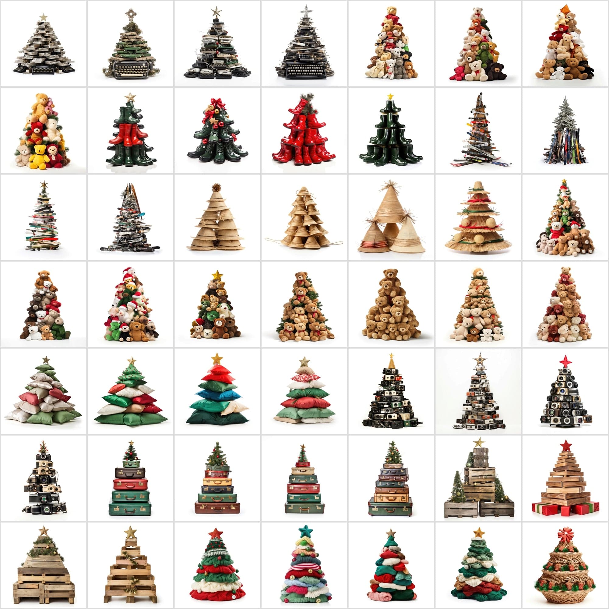 590 Unique Conceptual Christmas Tree Images Collection - High-Resolution Digital Art, Instant Download Digital Download Sumobundle