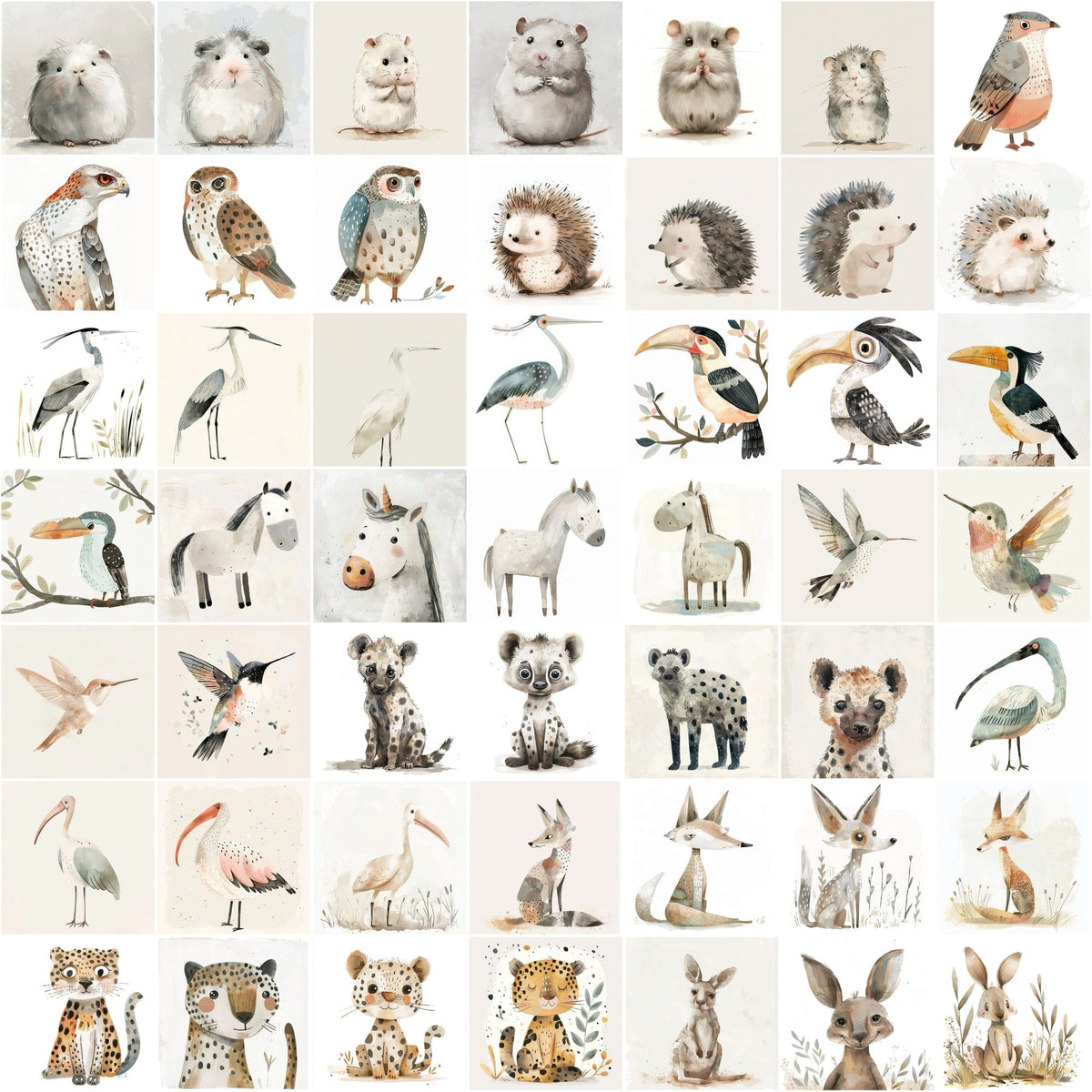 600 Cute Creatures - Whimsical Wildlife Collection