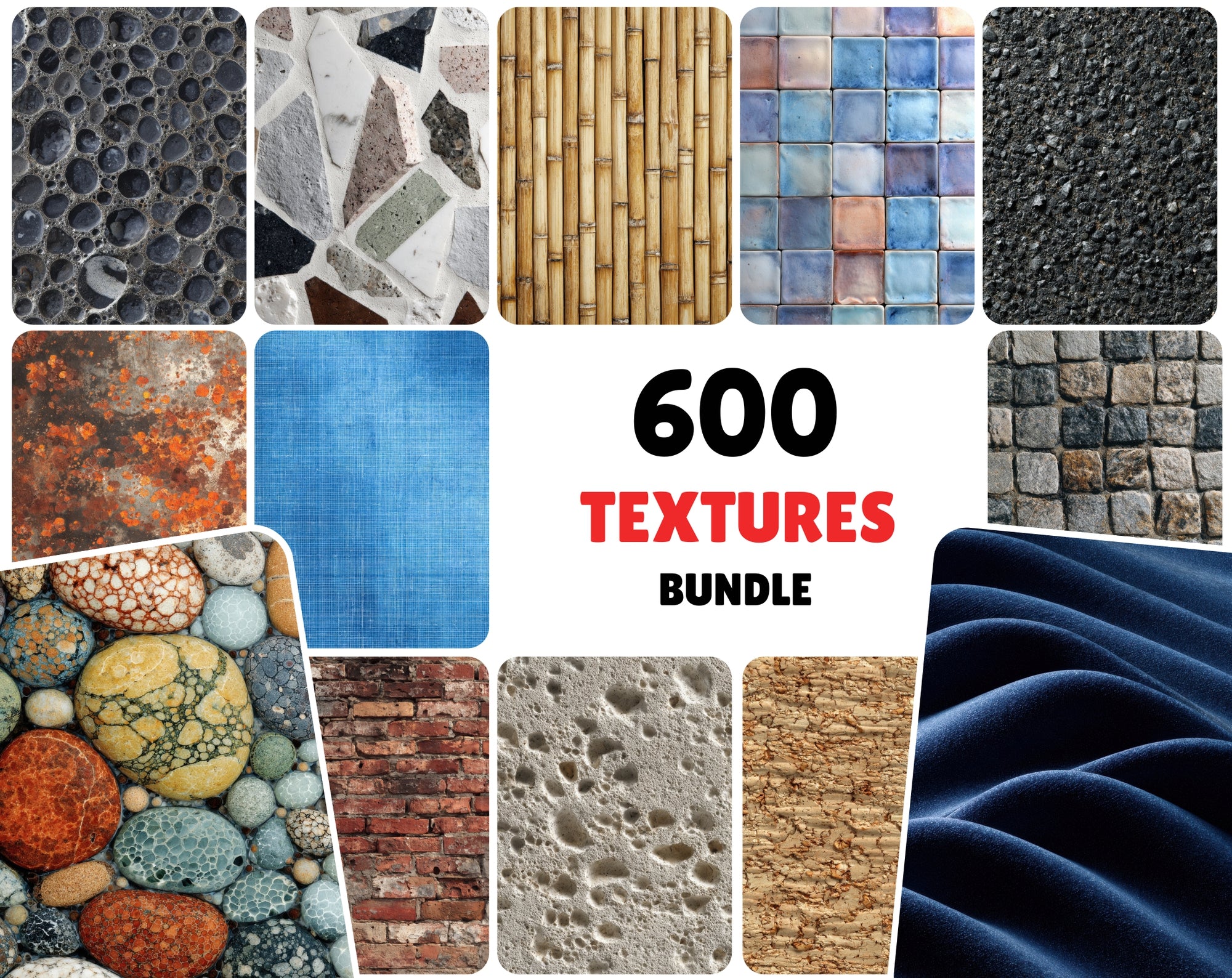 600 High-Resolution Texture Backgrounds JPG | Commercial License