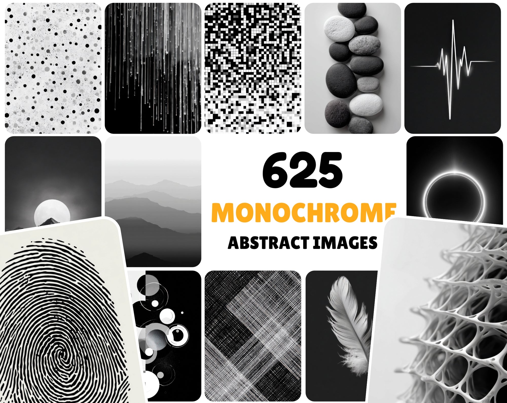 625 Minimal Monochrome Abstract Images | Modern Black & White Backgrounds