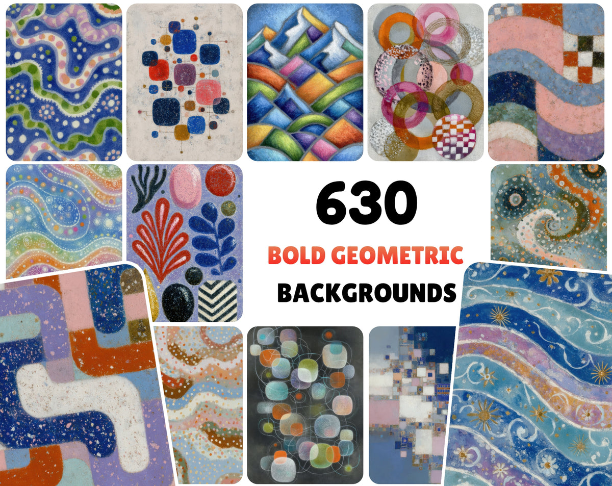 630 Abstract Geometric Art Backgrounds