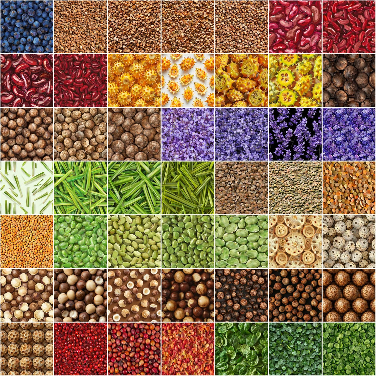 660 Seamless Spice & Seed Backgrounds with Photoshop Patterns