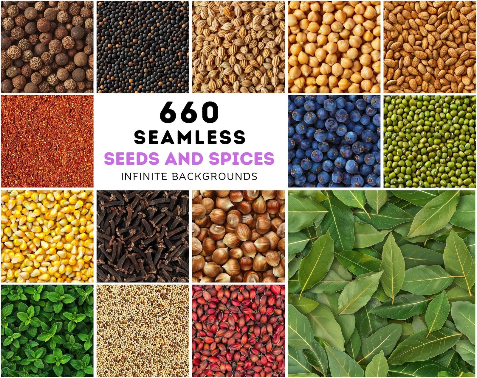 660 Seamless Spice Seed Backgrounds With Photoshop Patterns 660 seamless spice seed backgrounds with photoshop patterns