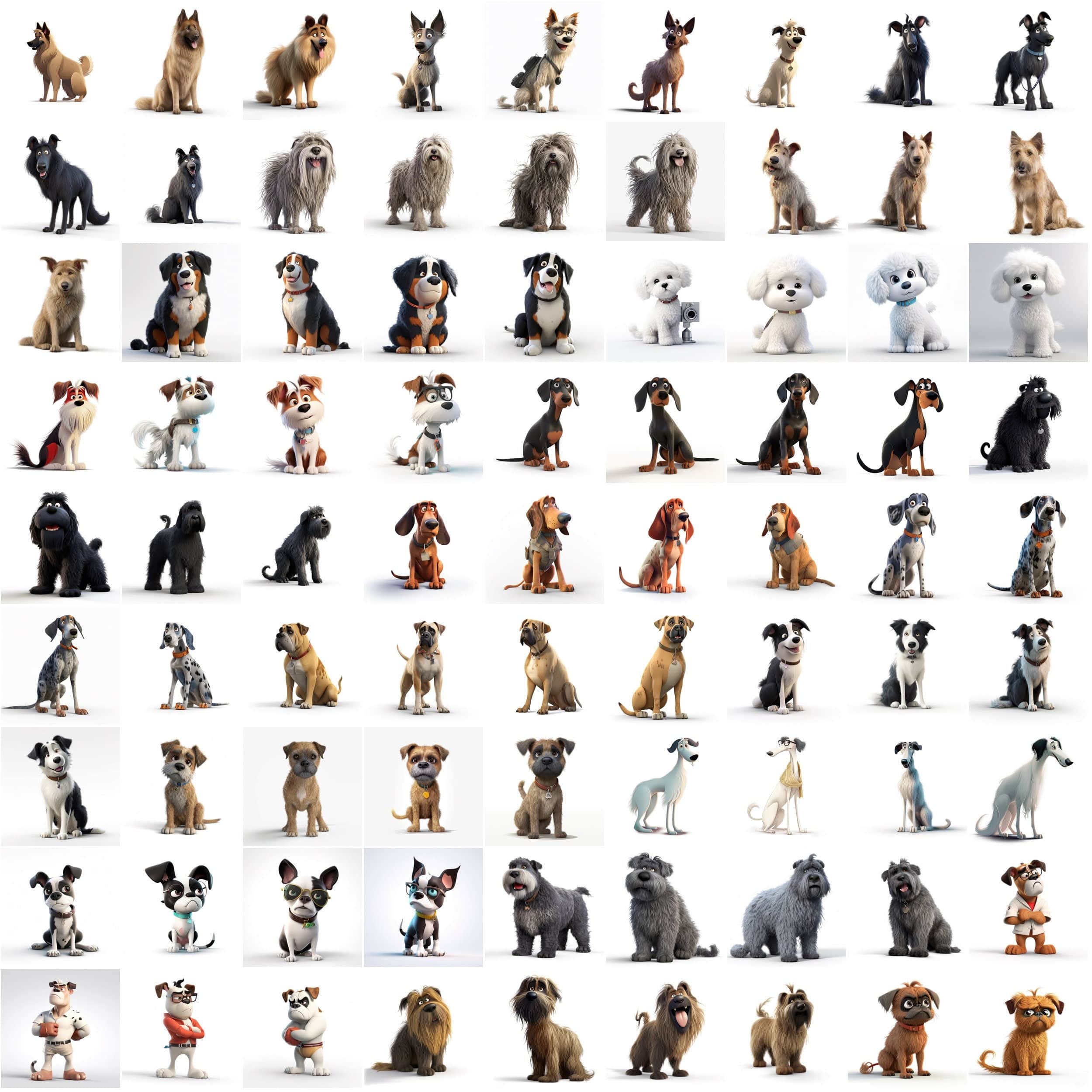 750 Cute Dog Breed Images Bundle - Digital Art Collection for Dog Lovers, Scrapbooking, and Crafts, Transparent PNG dog breed collection Digital Download Sumobundle