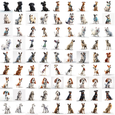 750 Cute Dog Breed Images Bundle - Digital Art Collection for Dog Love