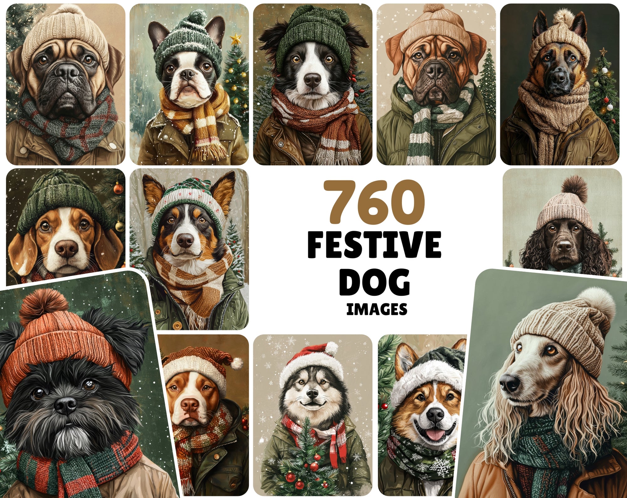 760 Adorable Dog Images in Winter Outfits