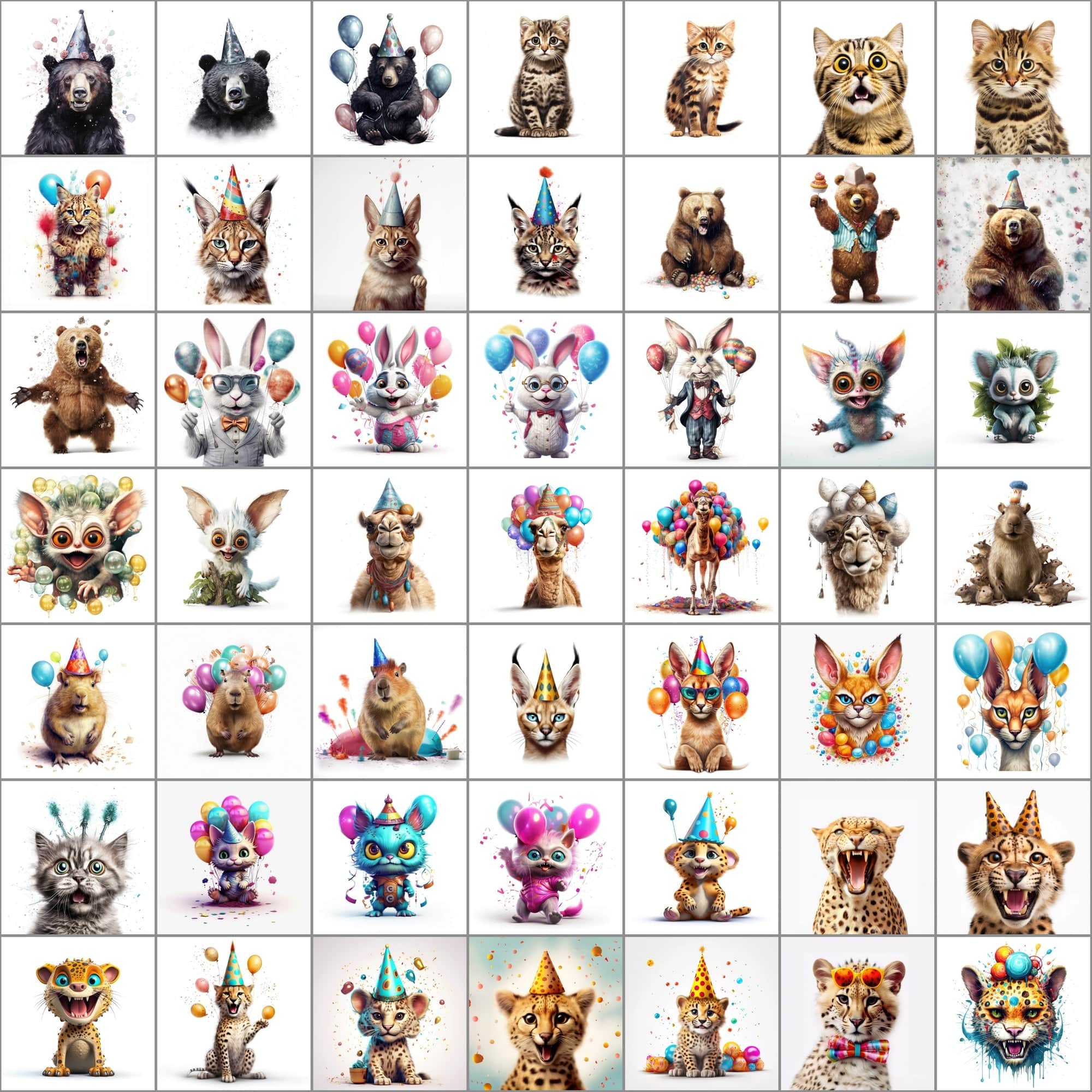 780+ Funny Animal PNG Images - Hyperrealistic & Colorful, Commercial License Digital Download Sumobundle