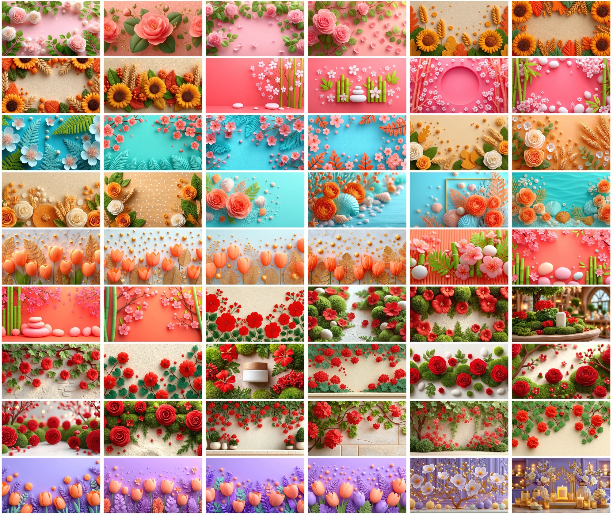 610 Floral Hero Images — 6552×3672 JPG Backgrounds with Commercial License