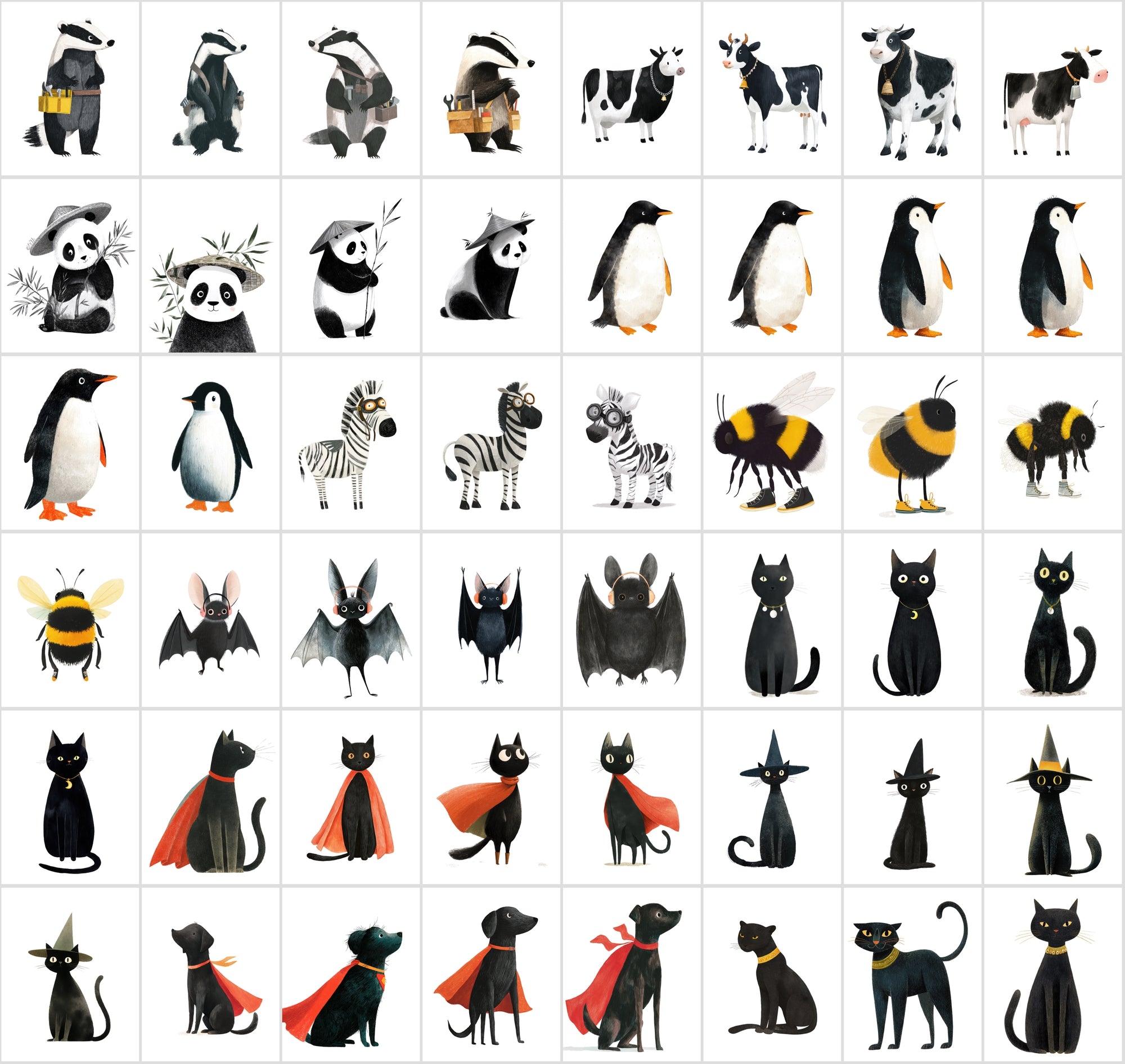 560 Transparent Animal PNGs • Kids-Book Style Clipart