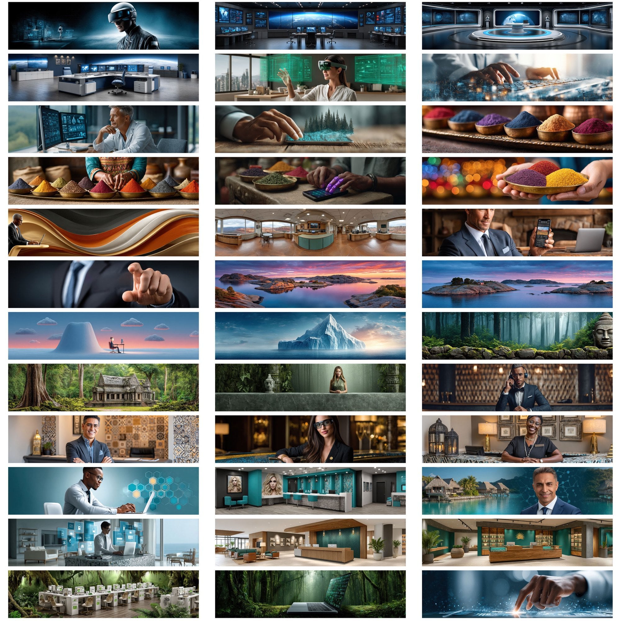 589 AI-Themed Website Hero Images – Ultra-Wide JPGs with Commercial License