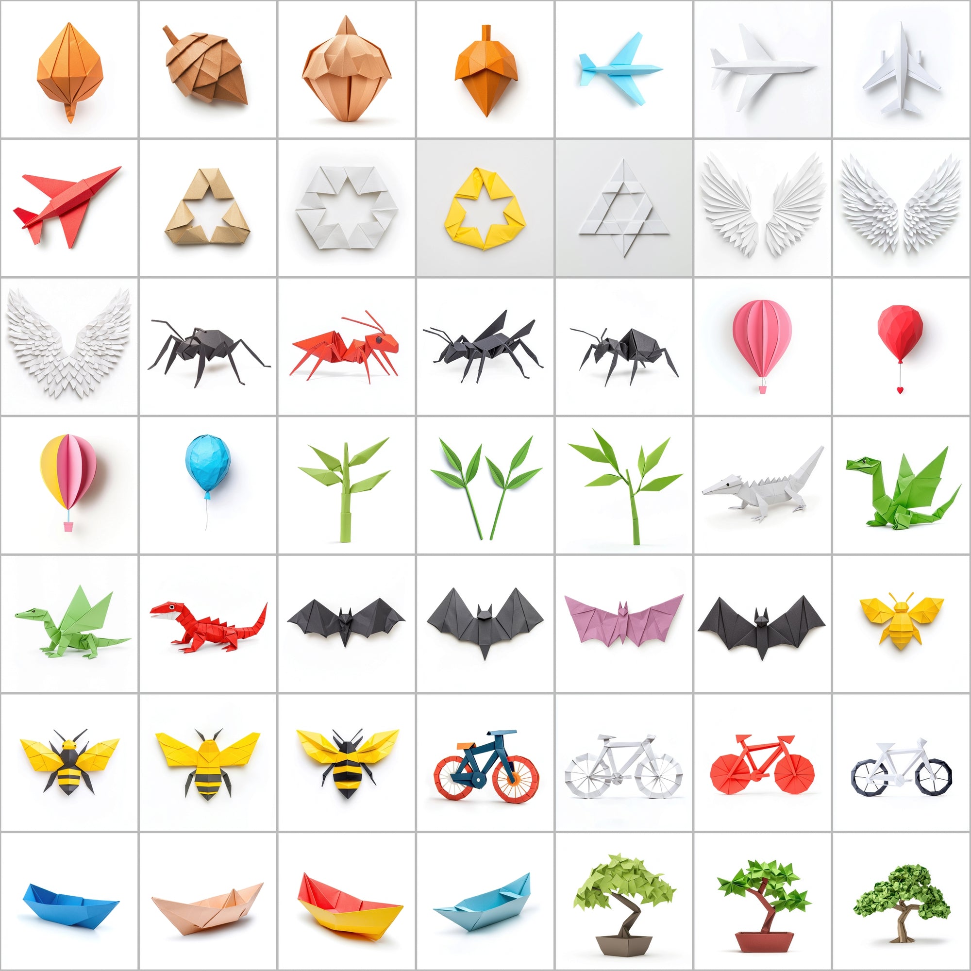 580 Origami-Inspired Digital Images | Animals, Nature, Objects & More