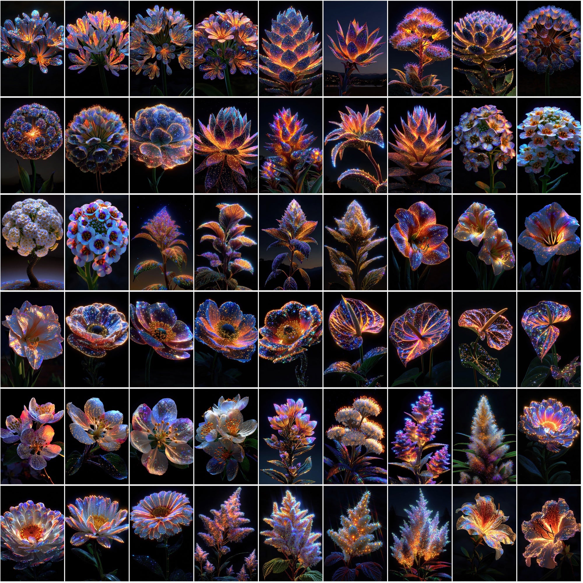615 Glowing Flower Images | Magical Luminous Floral Art