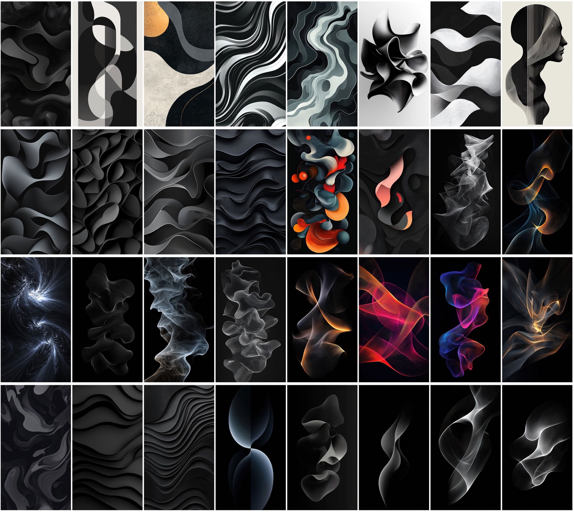 540 Dark Abstract Backgrounds - Minimalist Geometric Designs