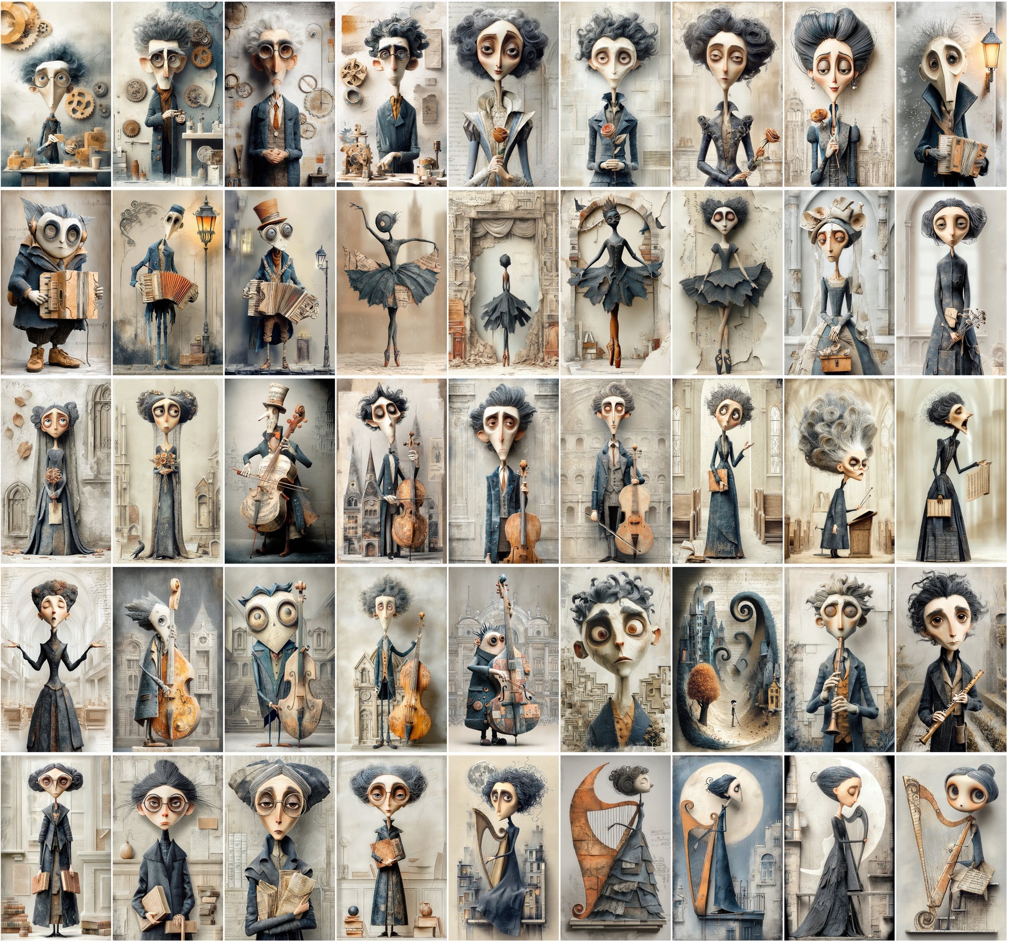590 Gothic Carnival Portraits Mega Bundle