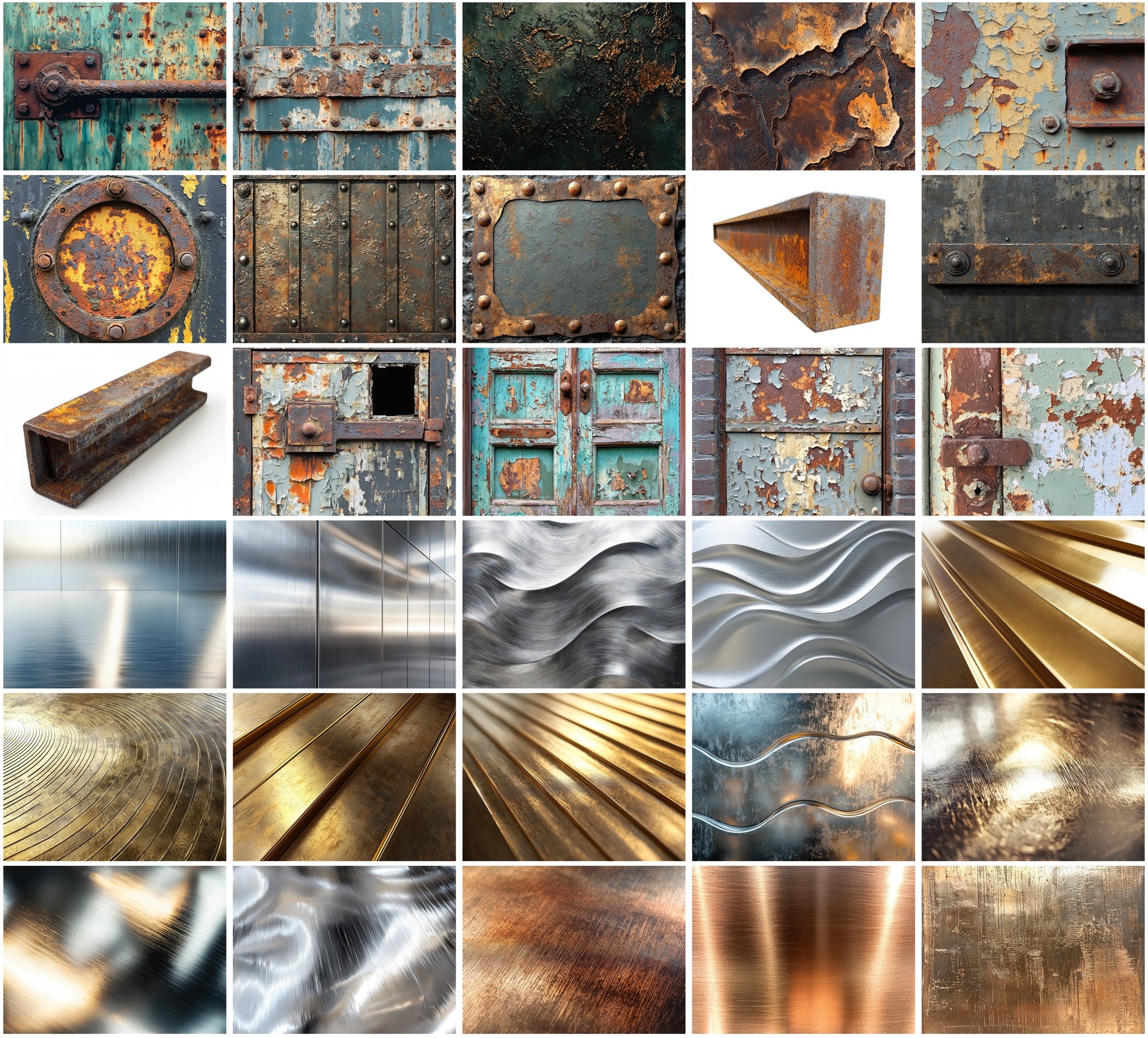 460 Metal and Industrial Textures - Commercial Use JPG Bundle