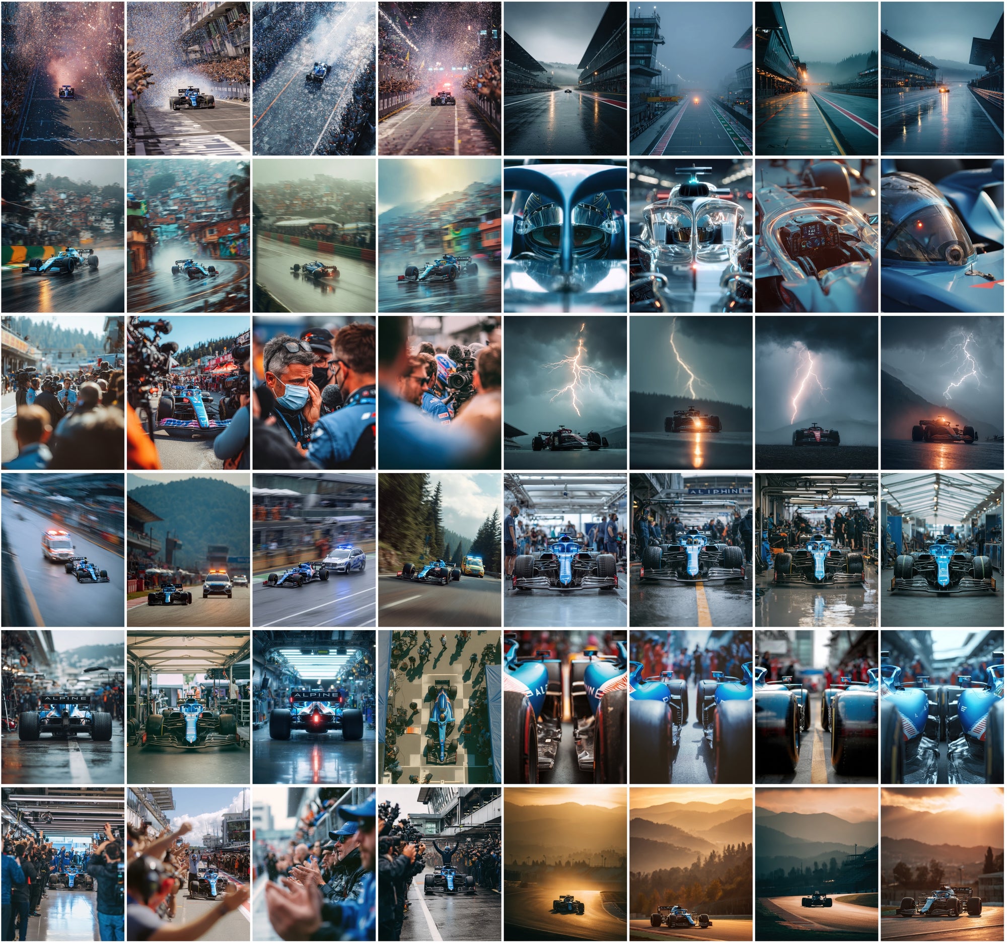 660 Formula 1 Cars Photo Pack – Hyper-Realistic Racing Photography Bundle